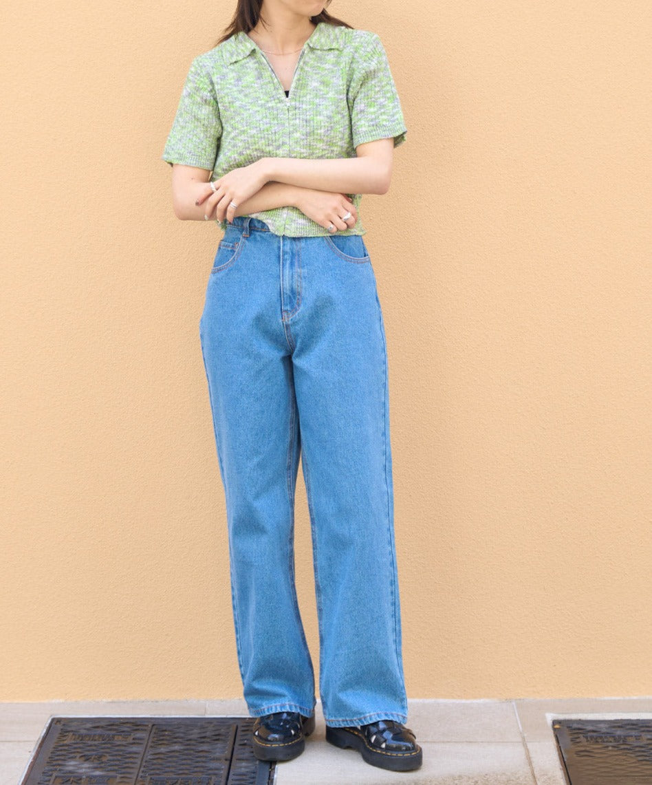 ワイドデニムパンツ