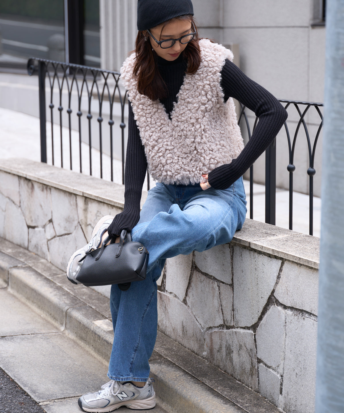 前後2way プードルボアベスト