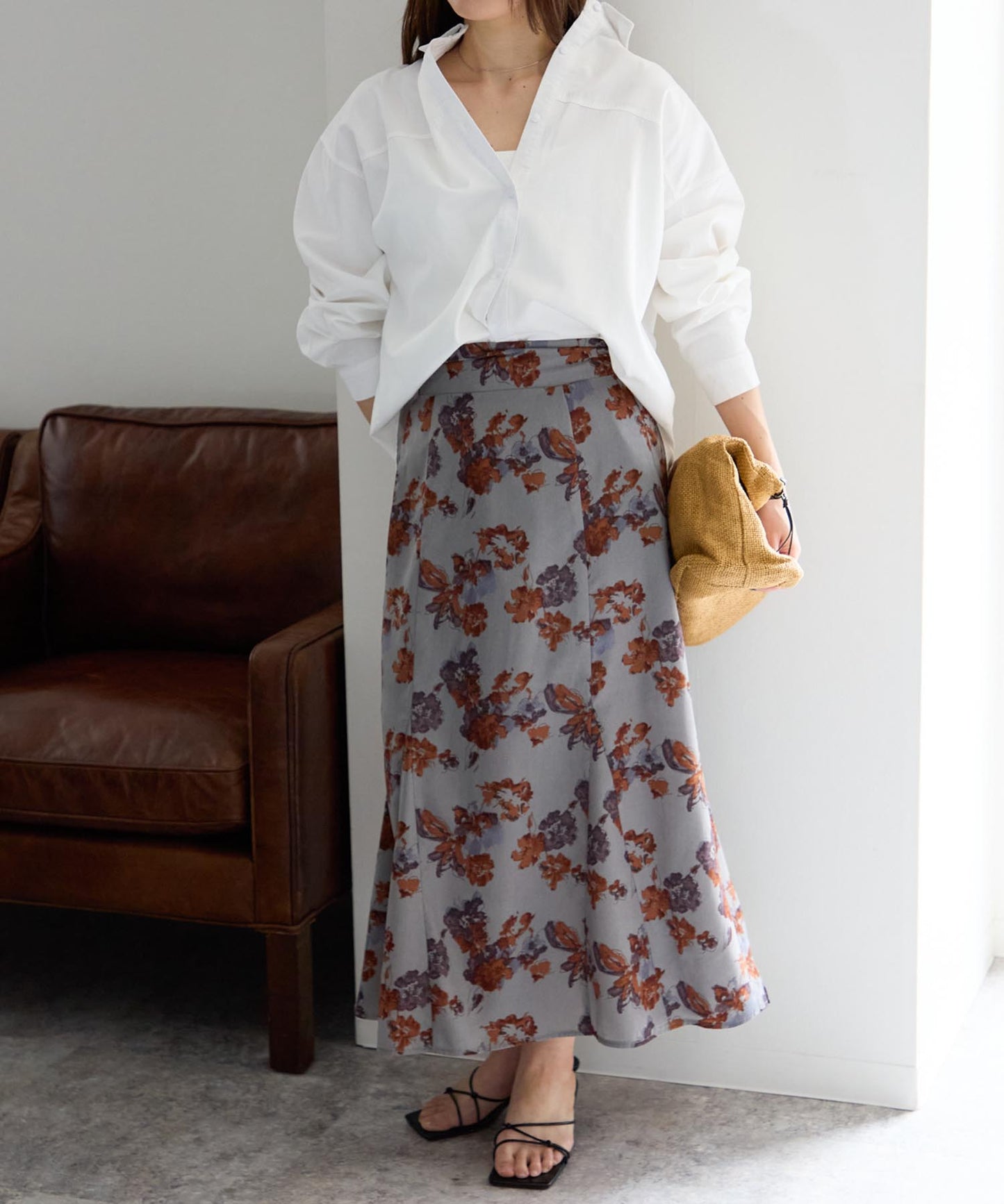 フラワーマーメイドスカート