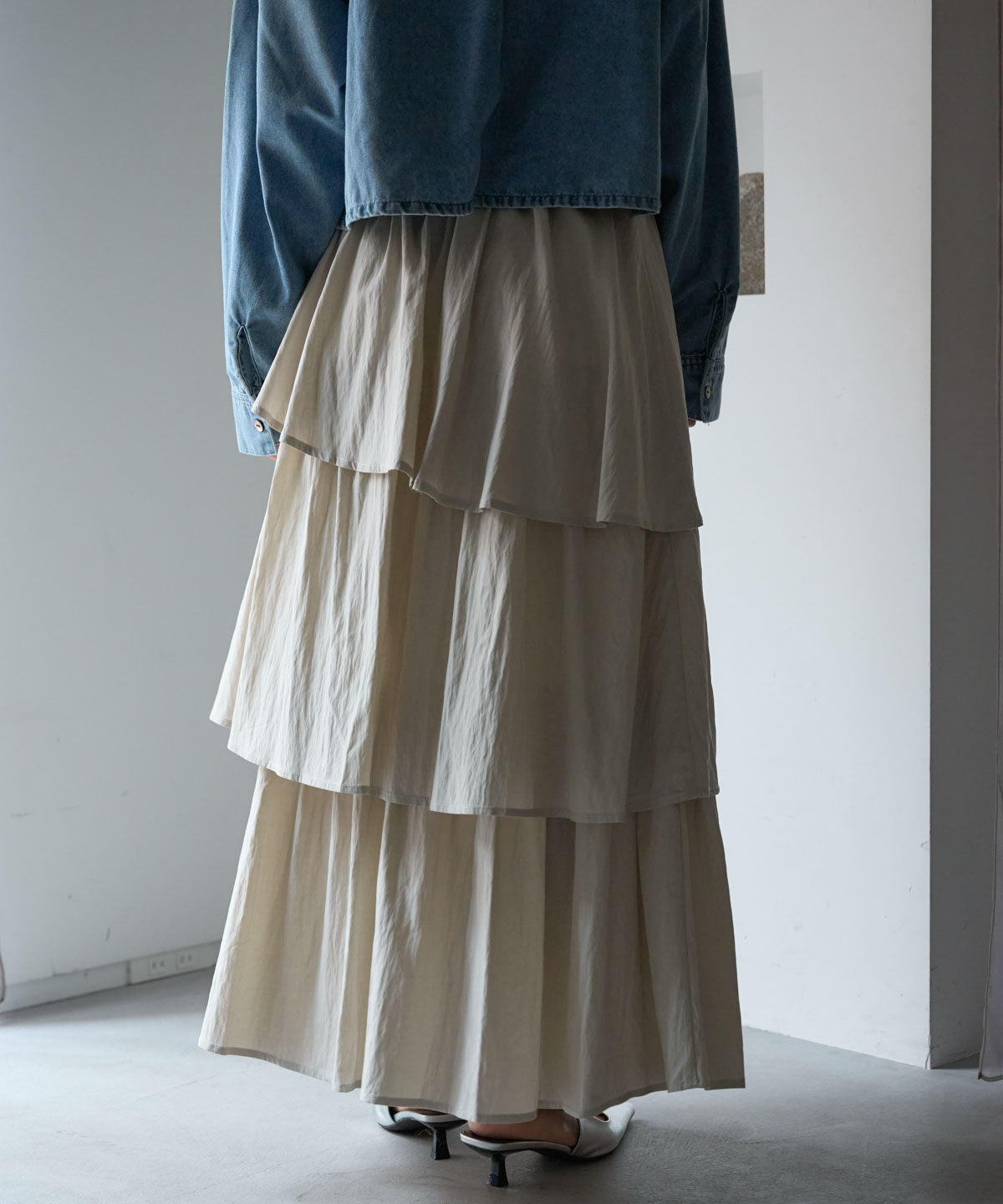 アシメティアードスカート