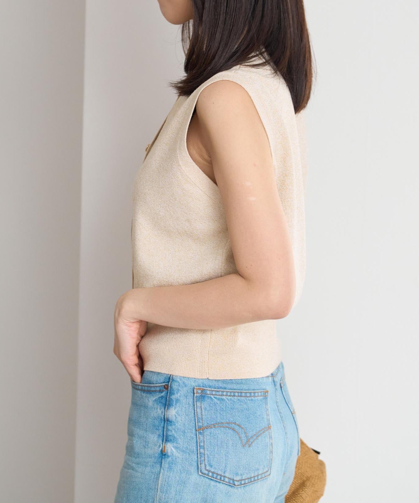 ラメニットベスト/セットアップ対応