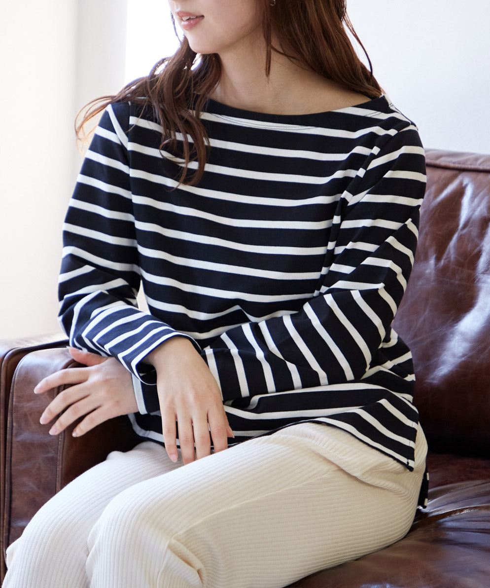 ボートネックボーダーTEE