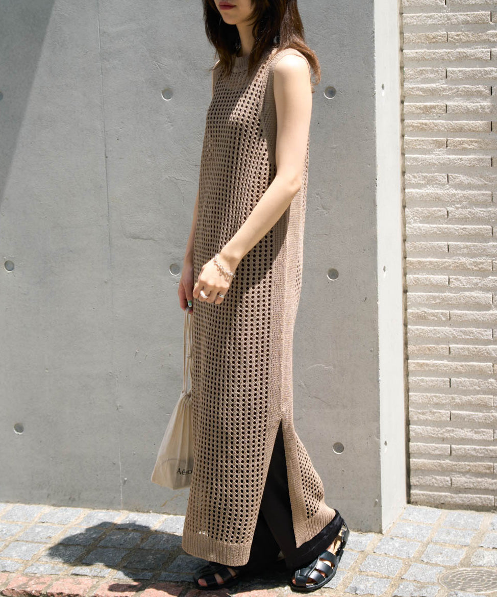 メッシュニットワンピース