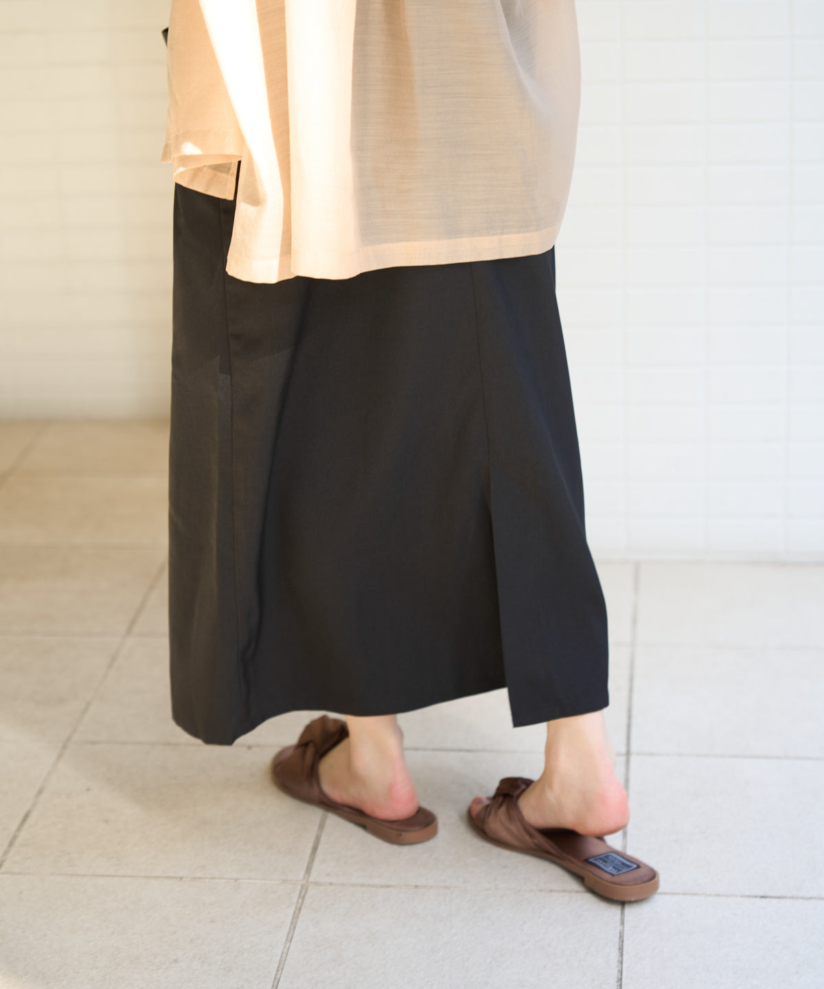 ウエスト切り替えキャミワンピース