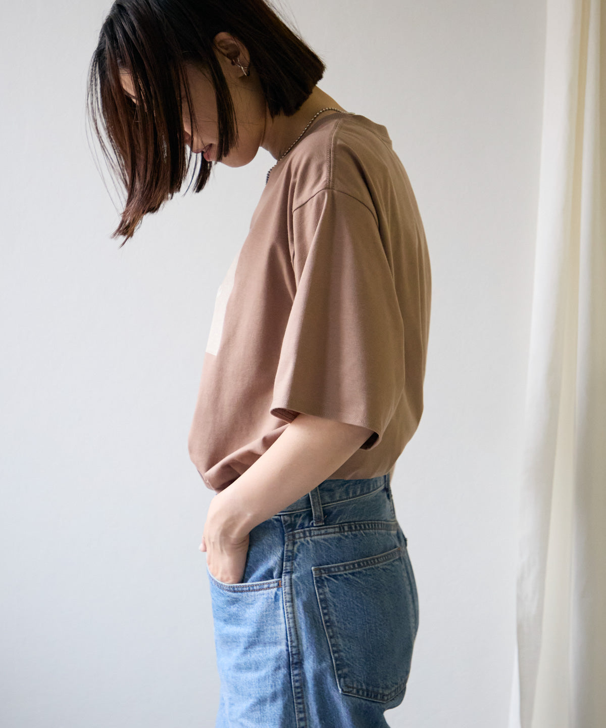 半袖ボックスプリントTシャツ
