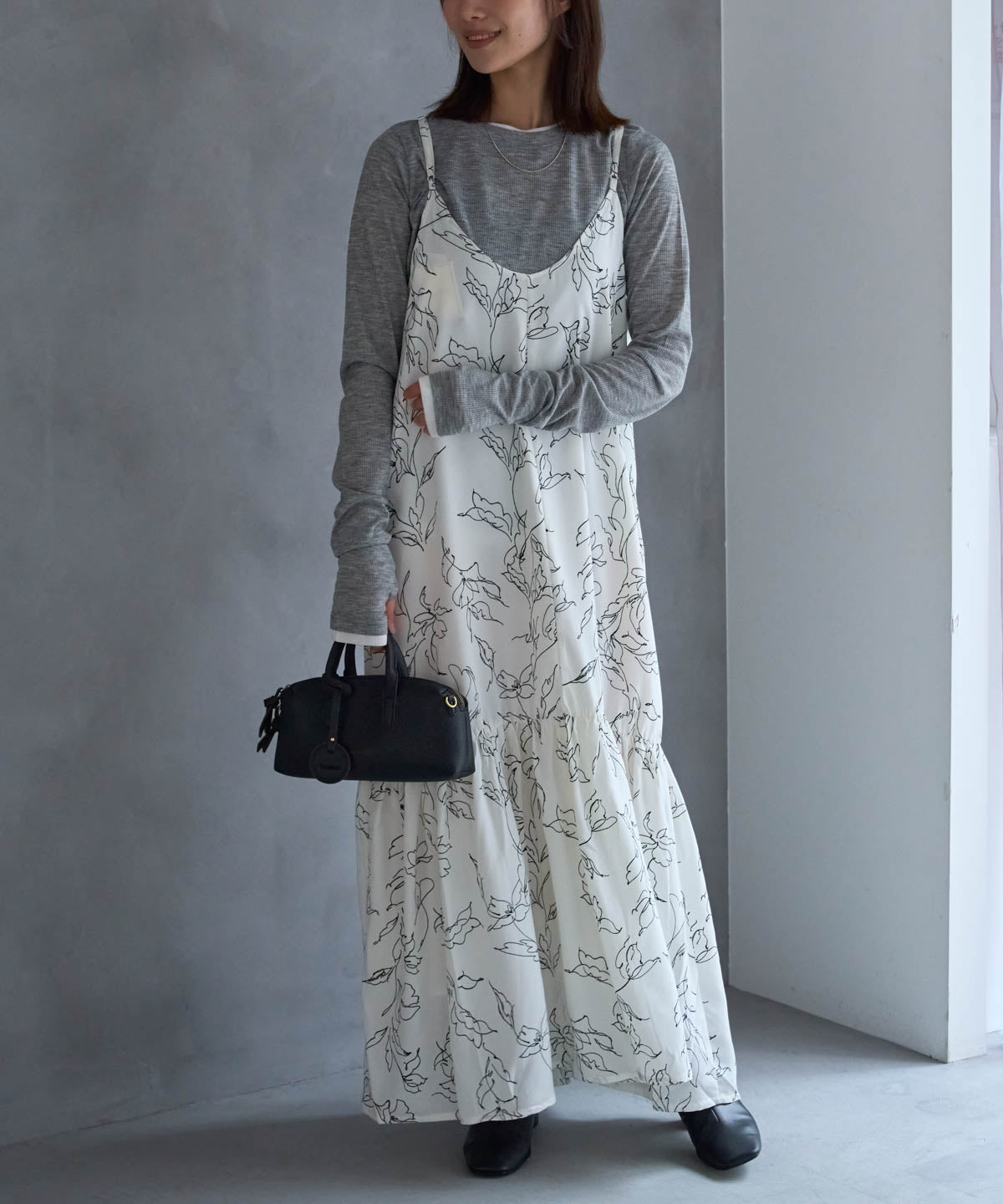 花柄キャミワンピース