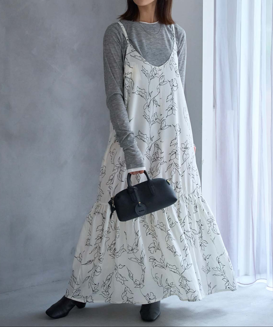 花柄キャミワンピース