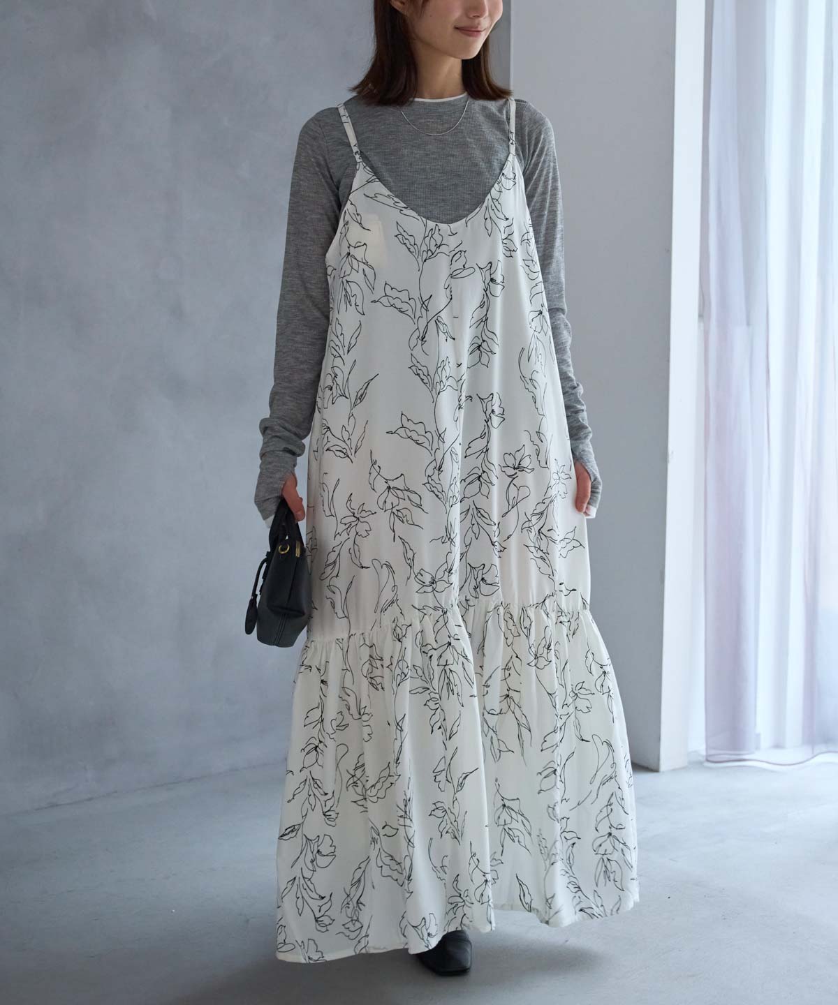 花柄キャミワンピース