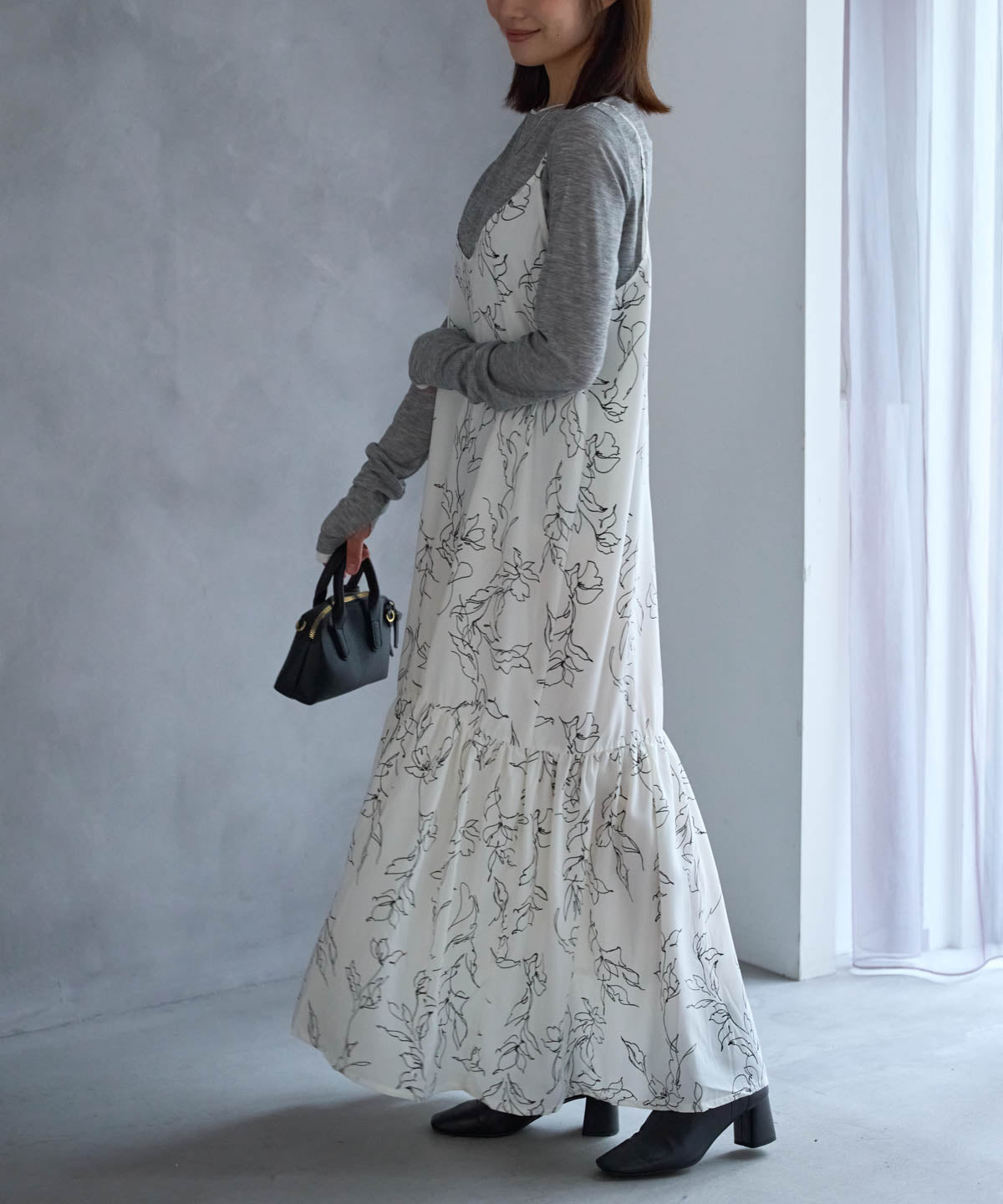 花柄キャミワンピース