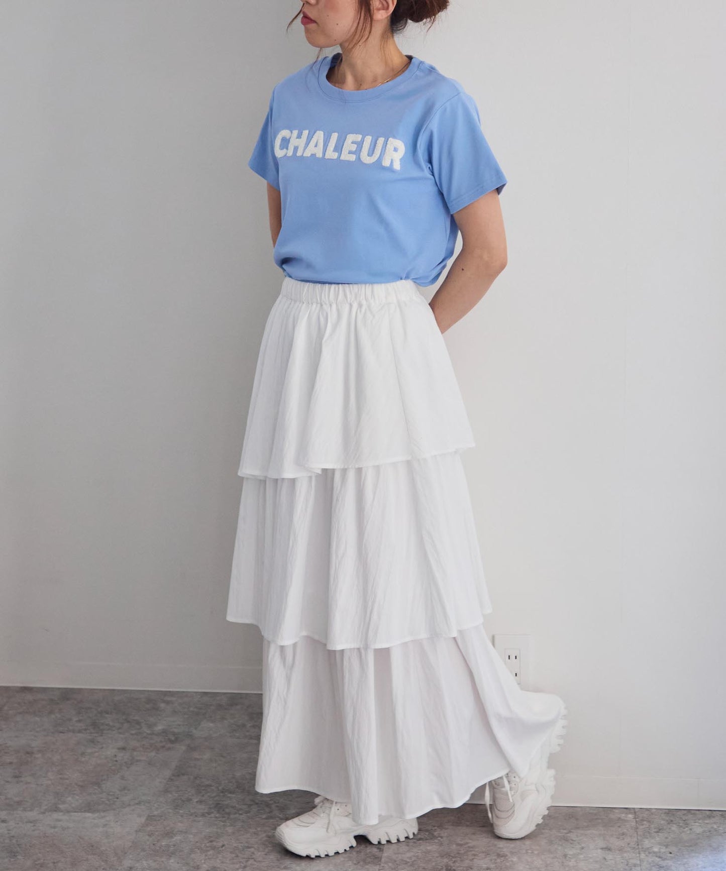パイル刺繍ロゴTシャツ