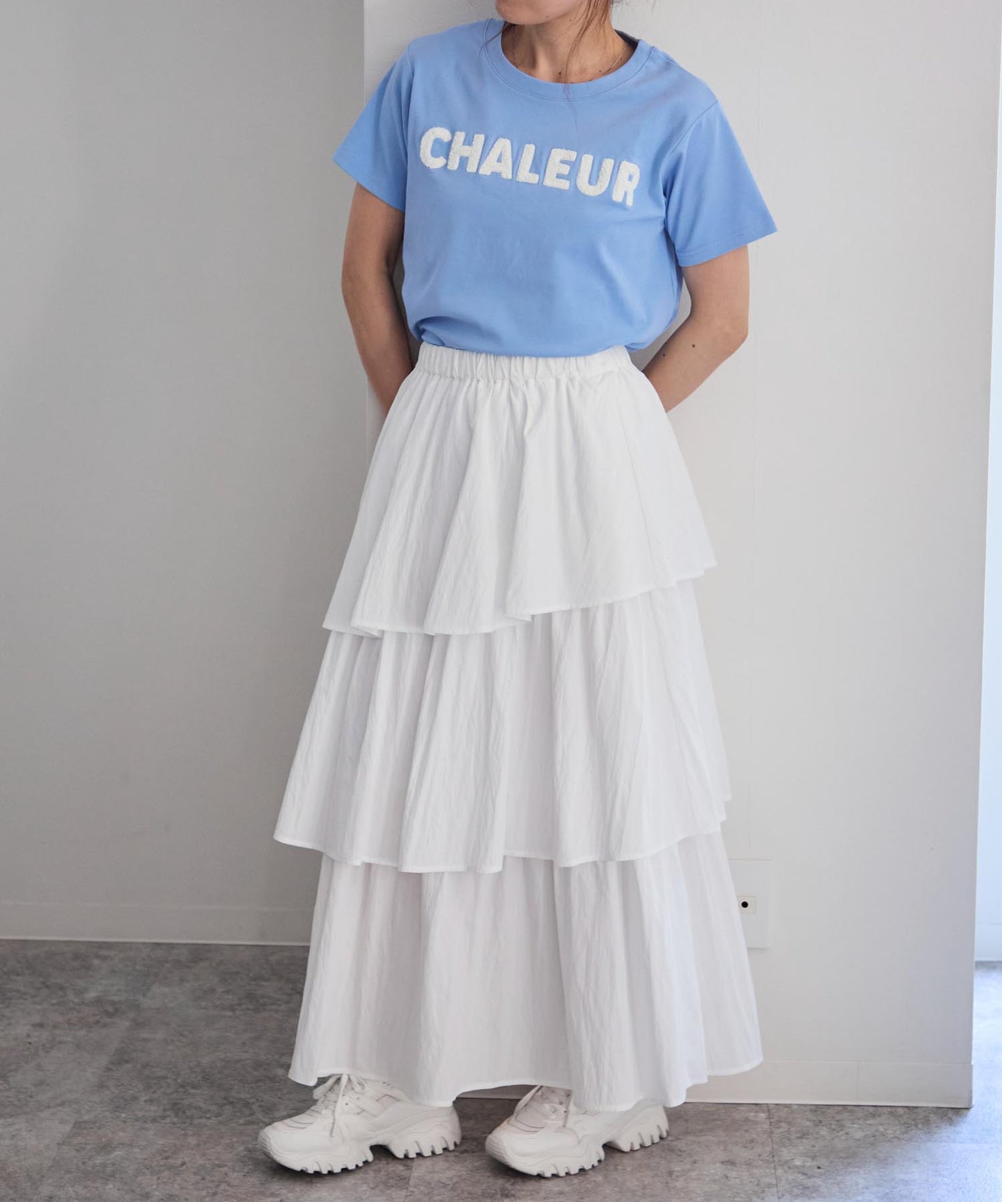 パイル刺繍ロゴTシャツ
