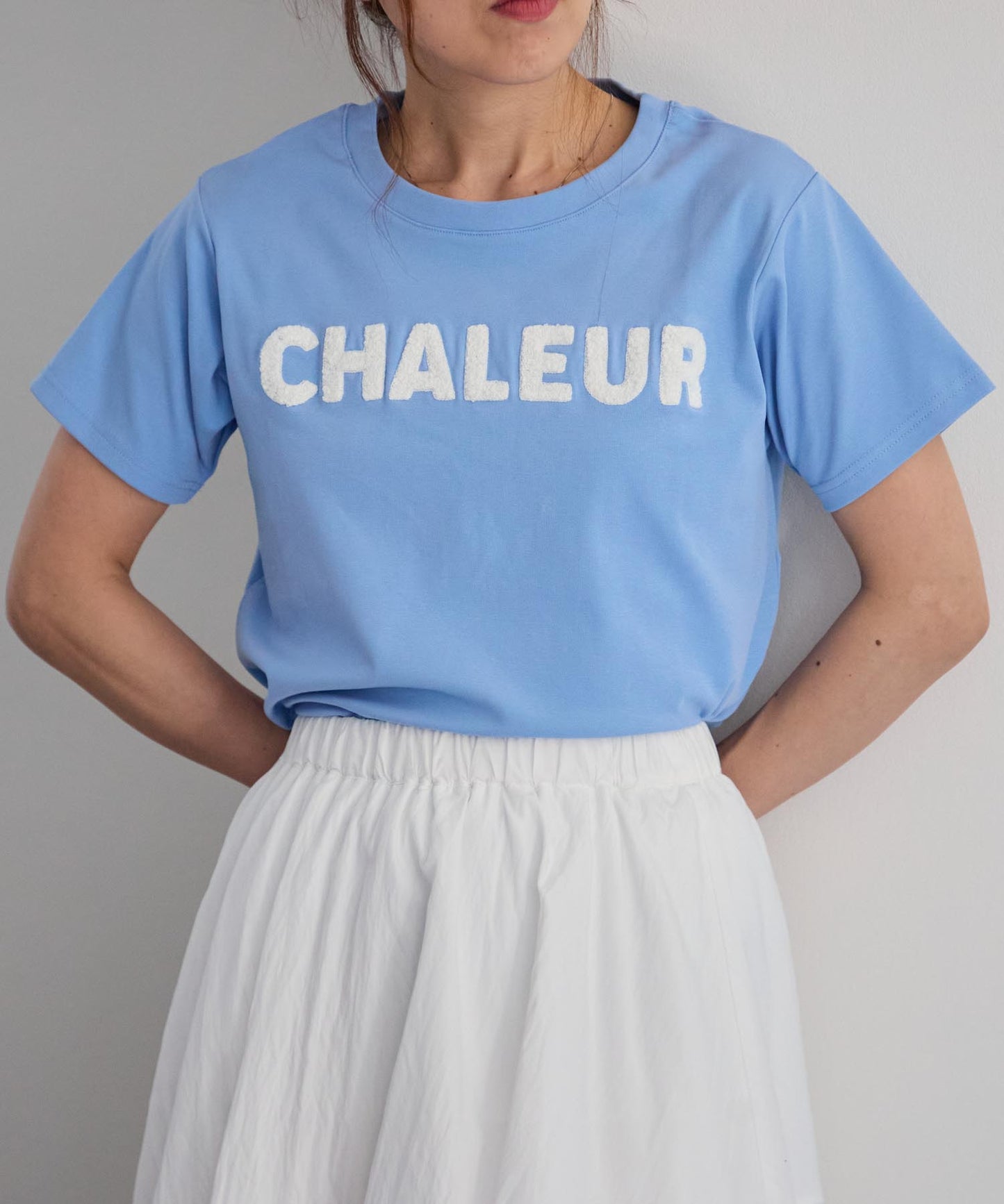 パイル刺繍ロゴTシャツ