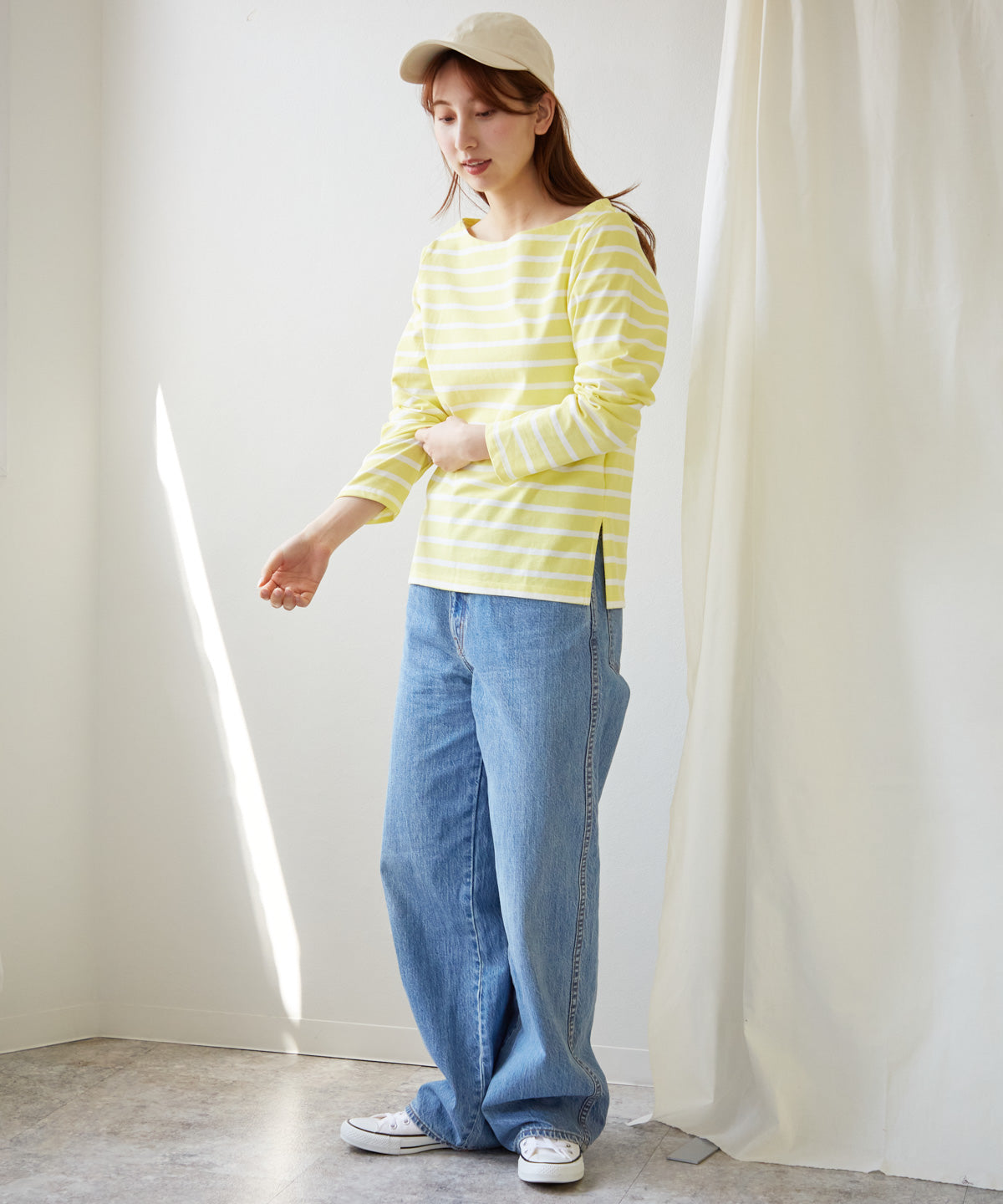 ボートネックボーダーTEE