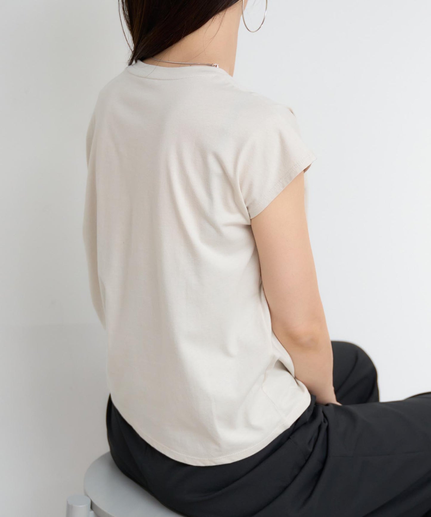 フロントロゴ フレンチスリーブTシャツ/サイロ コットンTシャツ