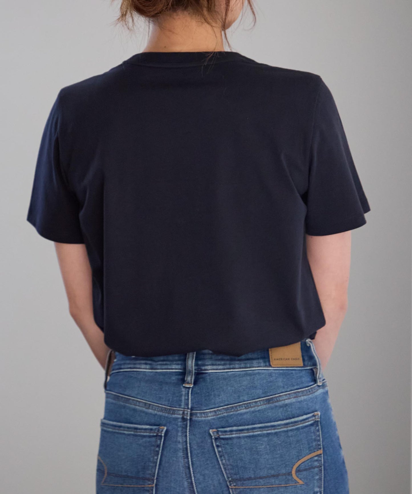 胸元フロントプリント 半袖サイロTシャツ