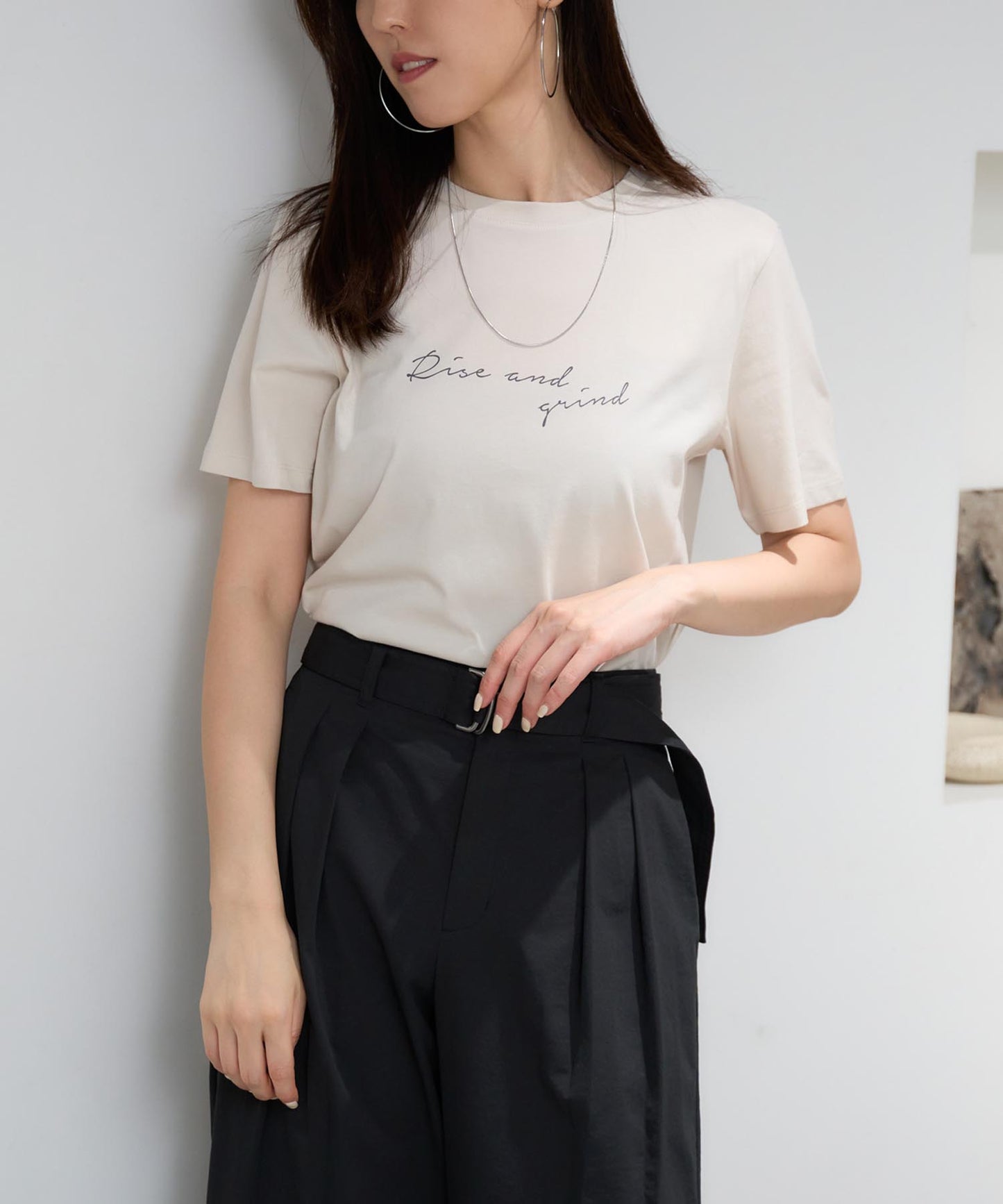 手描き風ロゴ 半袖サイロTシャツ/コットンTシャツ