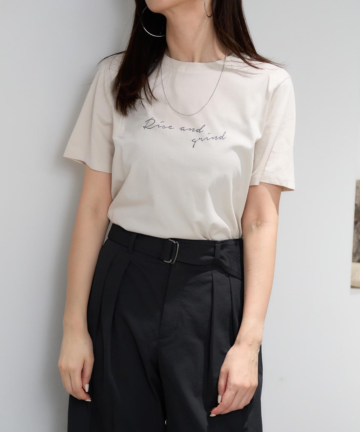 手描き風ロゴ 半袖サイロTシャツ/コットンTシャツ