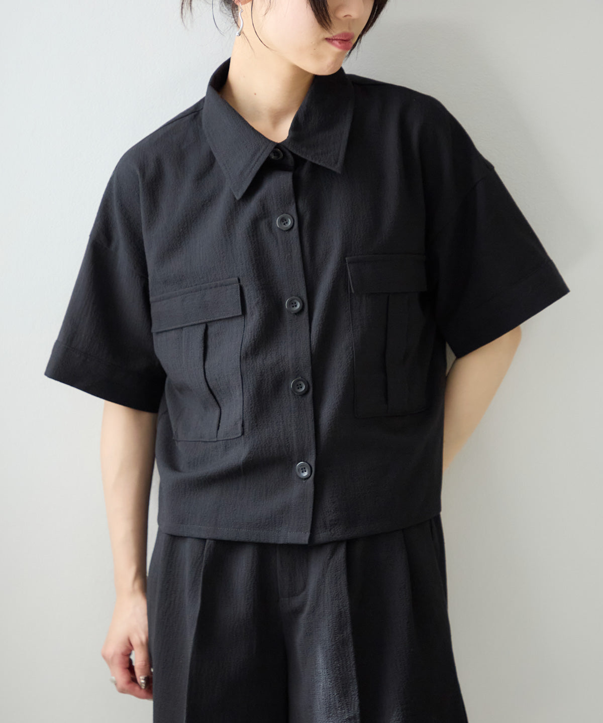 【セットアップ対応】シャツブラウス