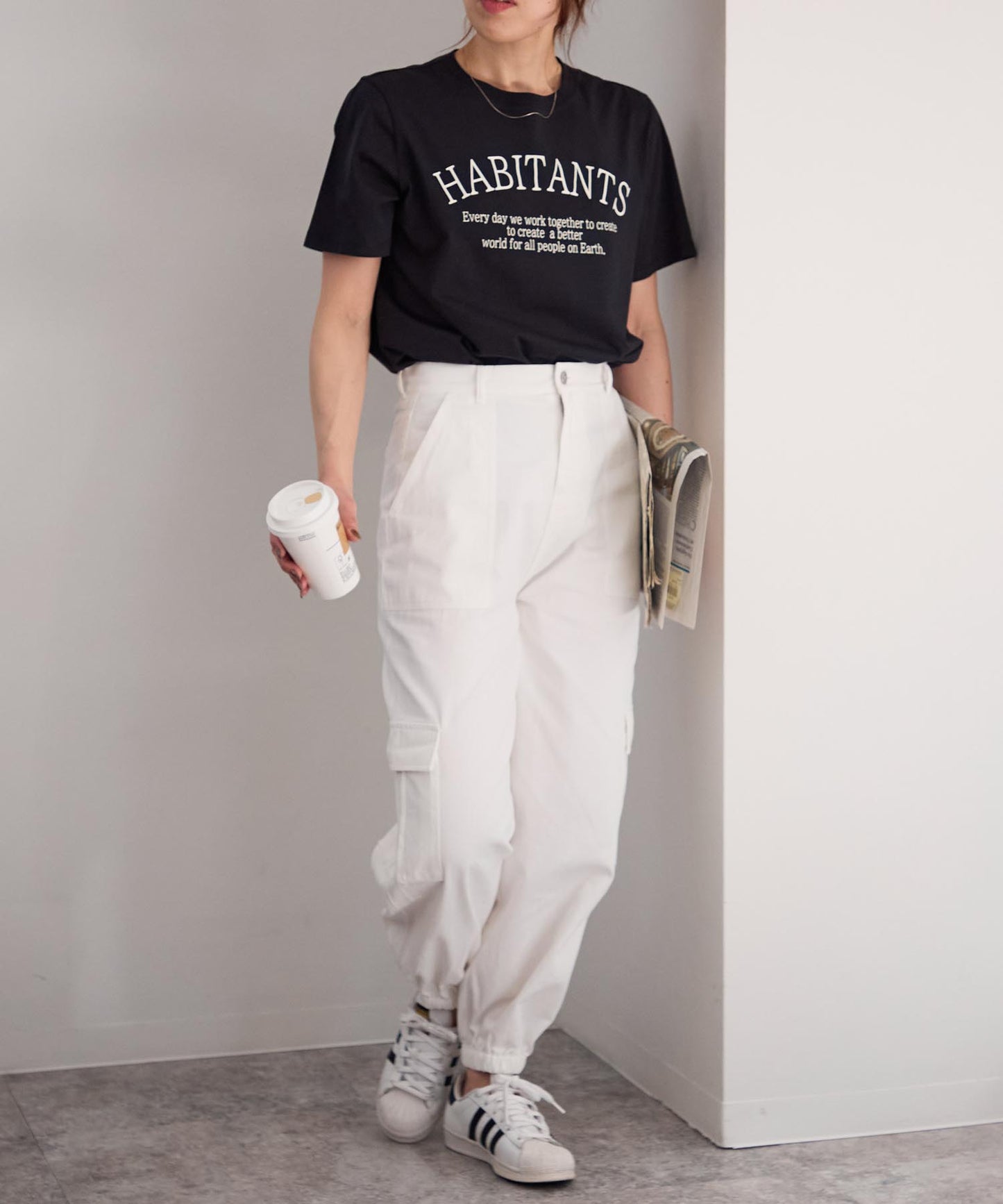 メッセージロゴ スーピマコットン半袖Tシャツ
