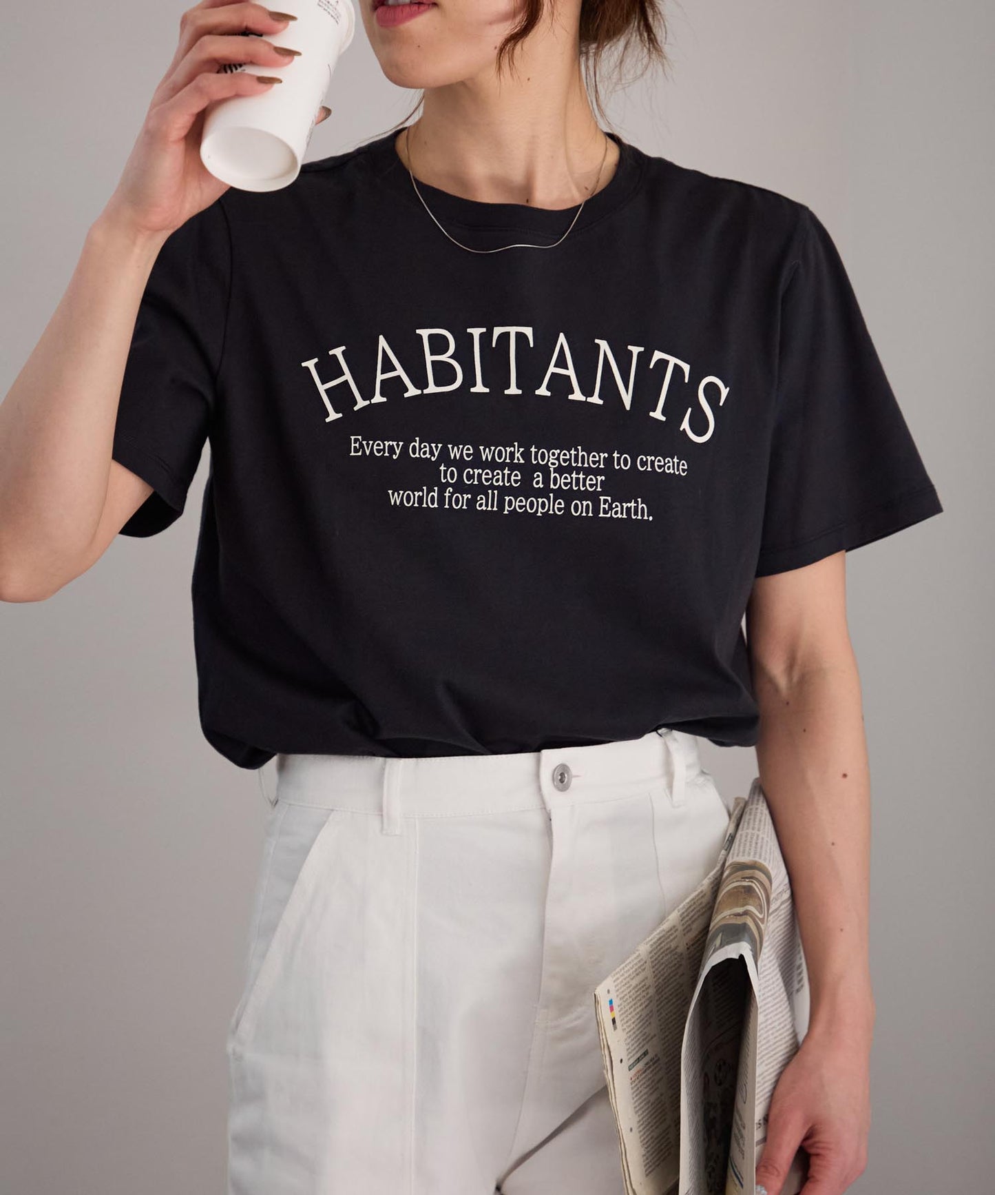 メッセージロゴ スーピマコットン半袖Tシャツ