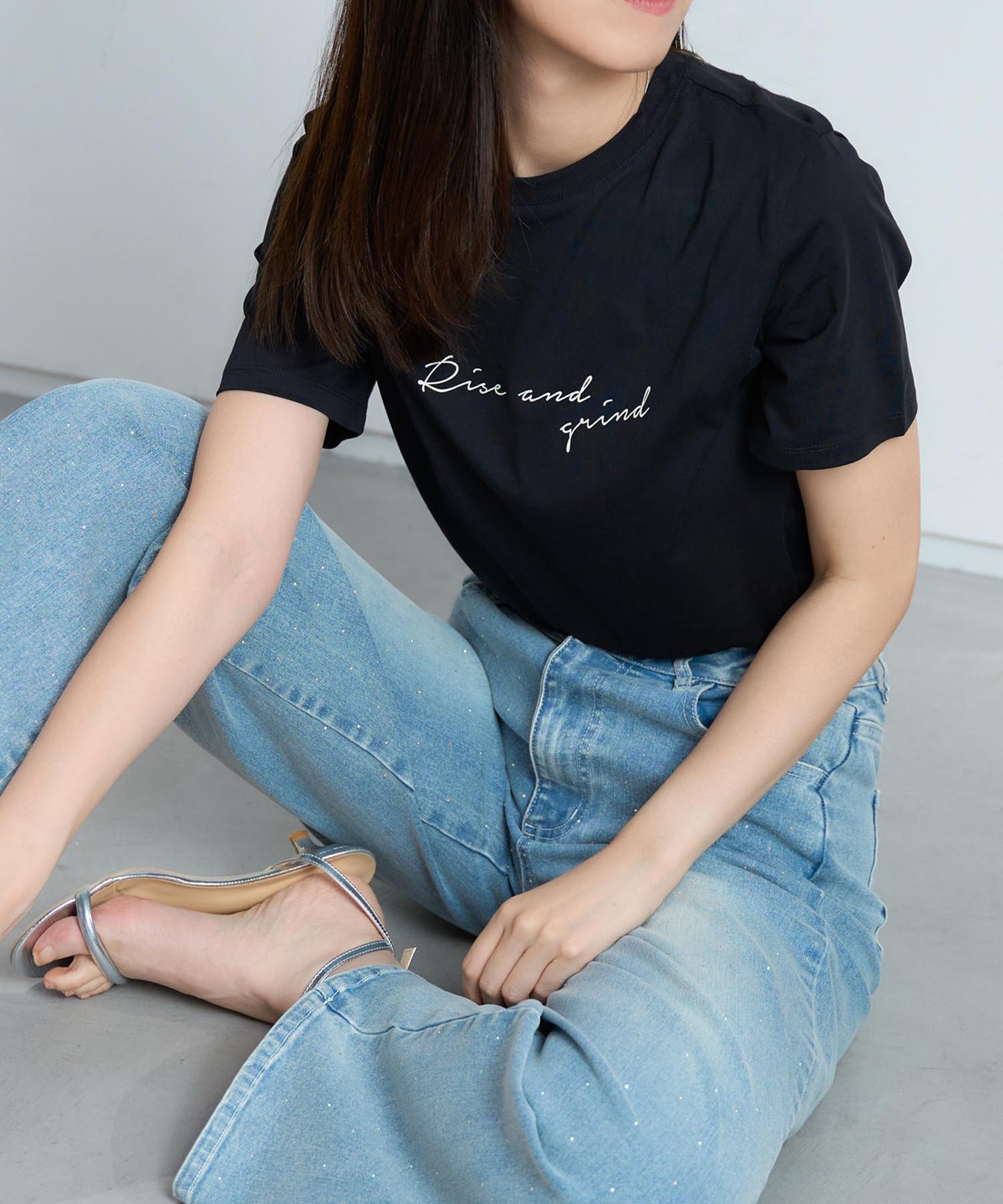 手描き風ロゴ 半袖サイロTシャツ/コットンTシャツ