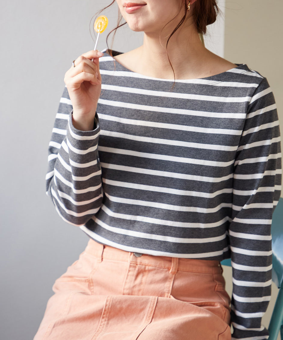 ボートネックボーダーTEE
