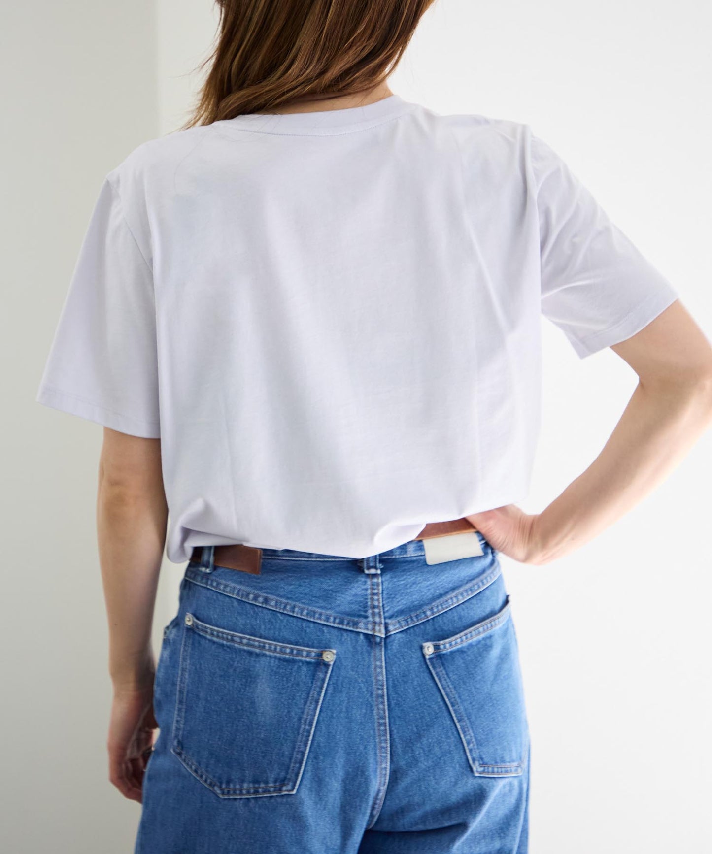 ヴィンテージ風カレッジロゴ スーピマ半袖Tシャツ