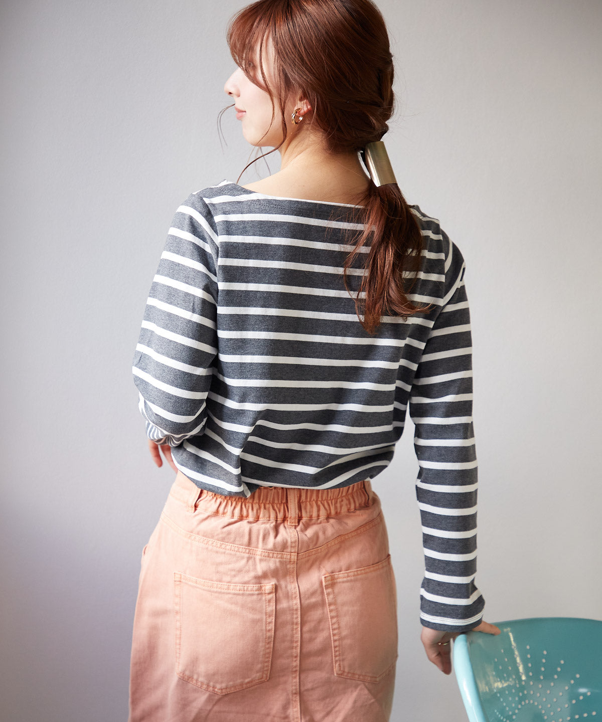 ボートネックボーダーTEE