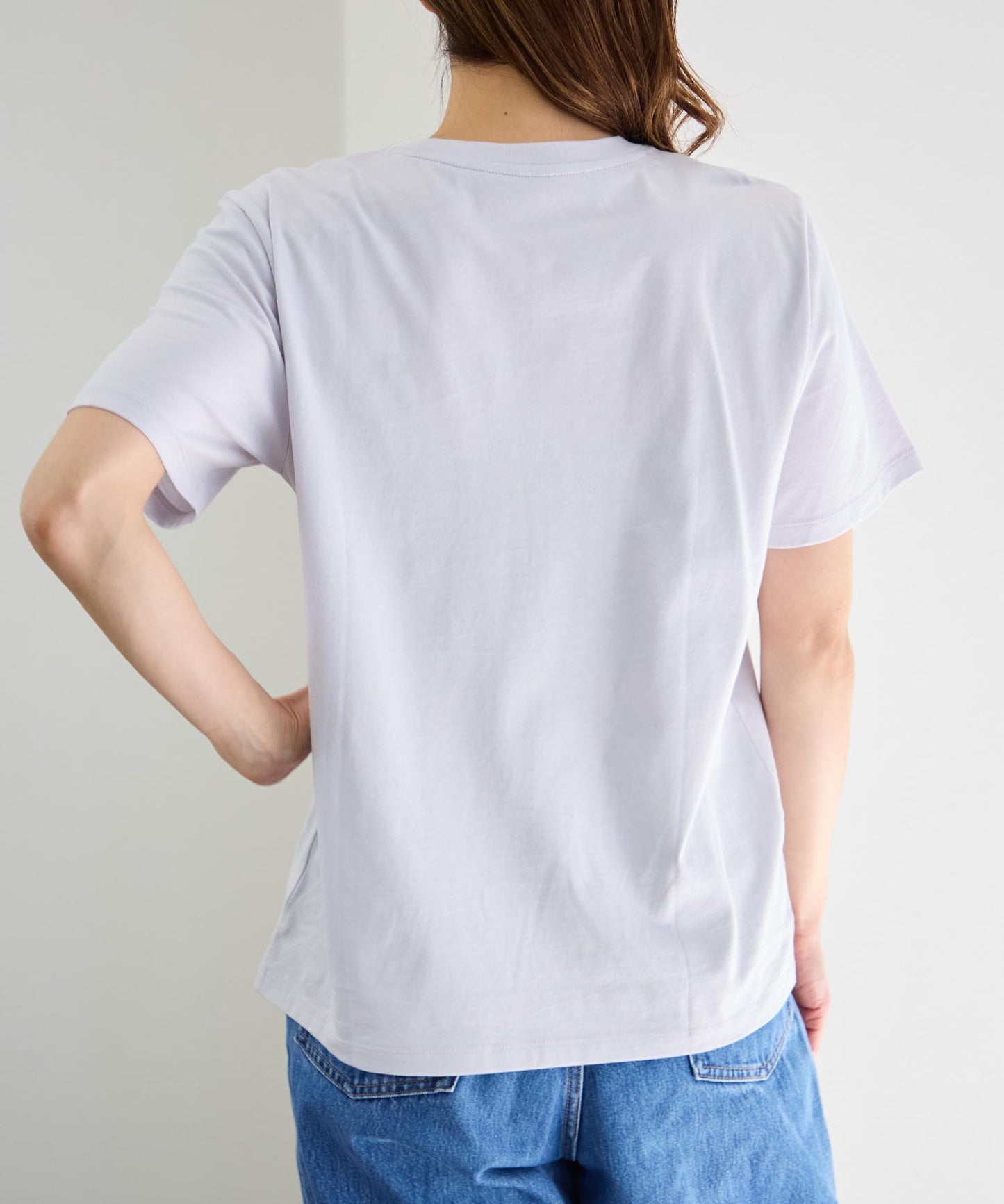 ヴィンテージ風カレッジロゴ スーピマ半袖Tシャツ