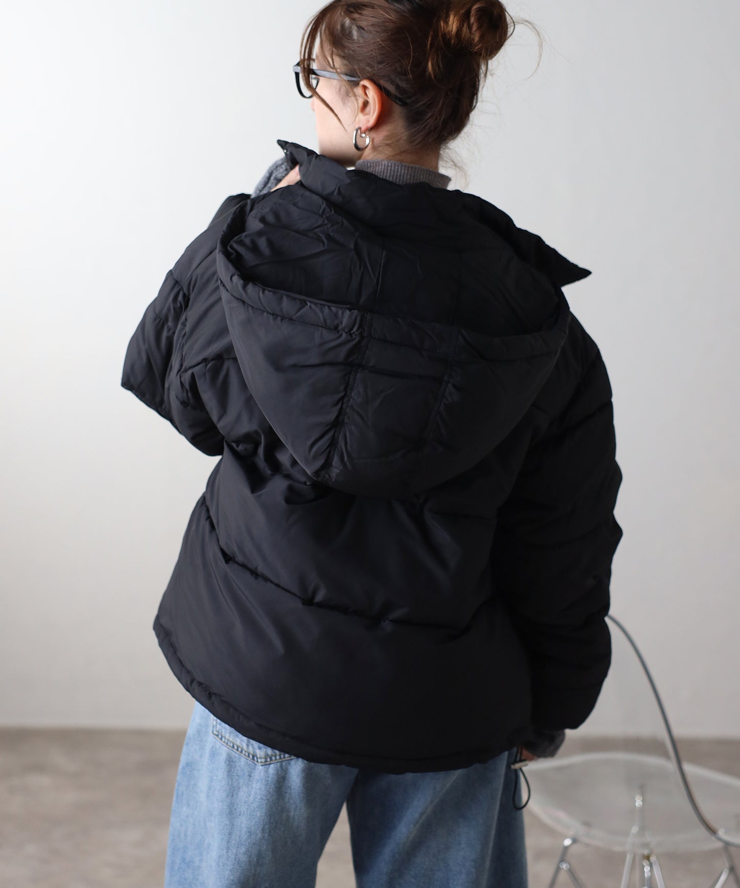 フード付き中綿ジャケット