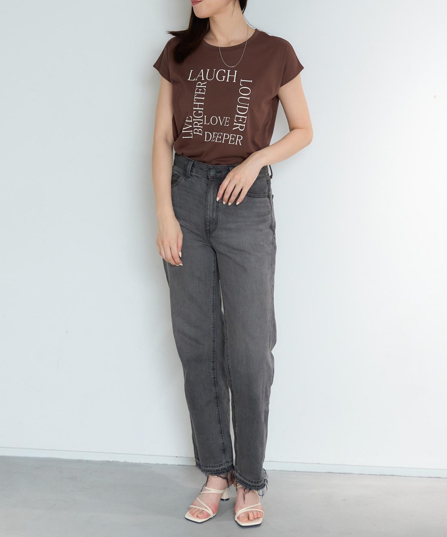 スクエアロゴ フレンチスリーブTシャツ/サイロ コットンTシャツ