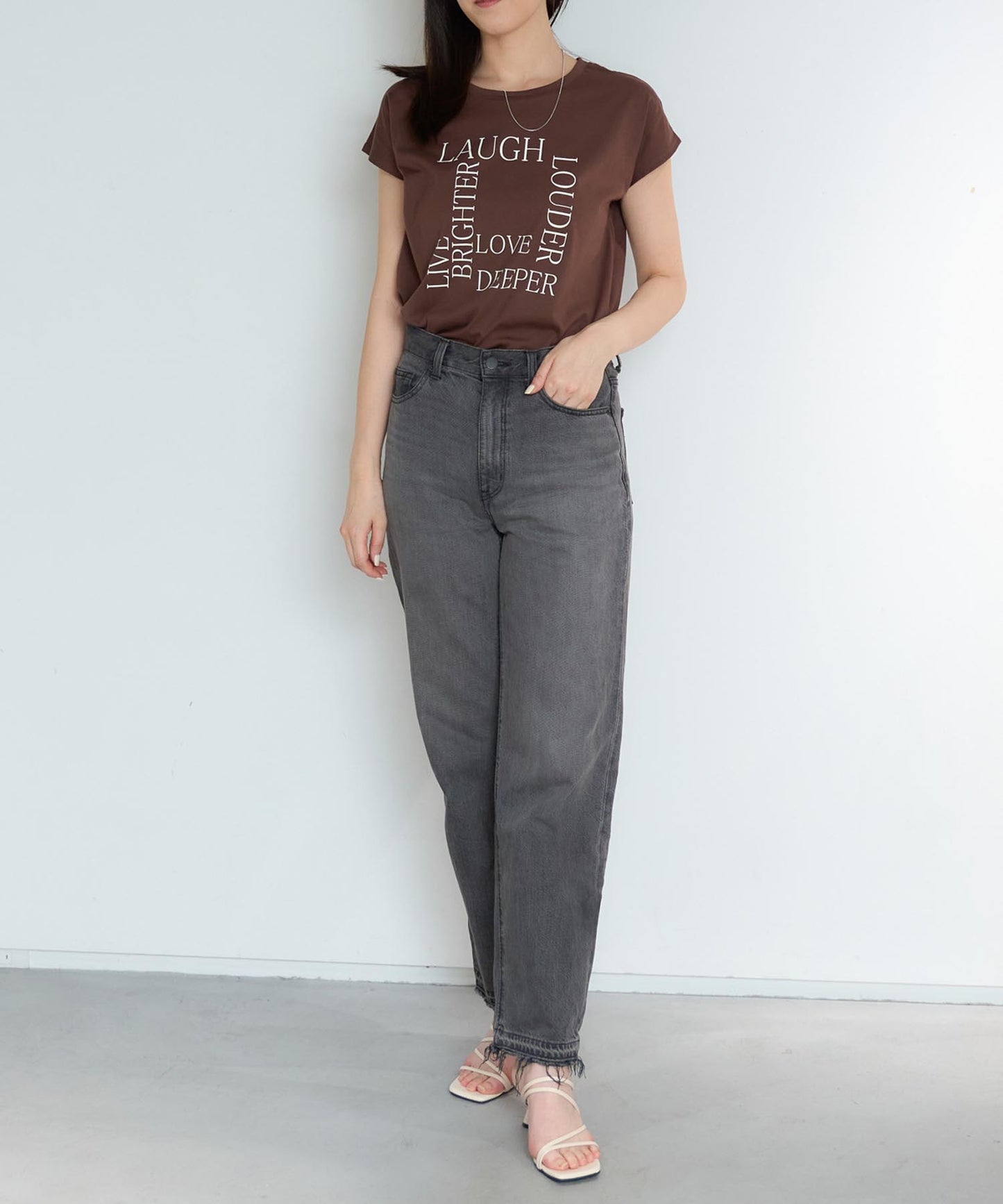 スクエアロゴ フレンチスリーブTシャツ/サイロ コットンTシャツ
