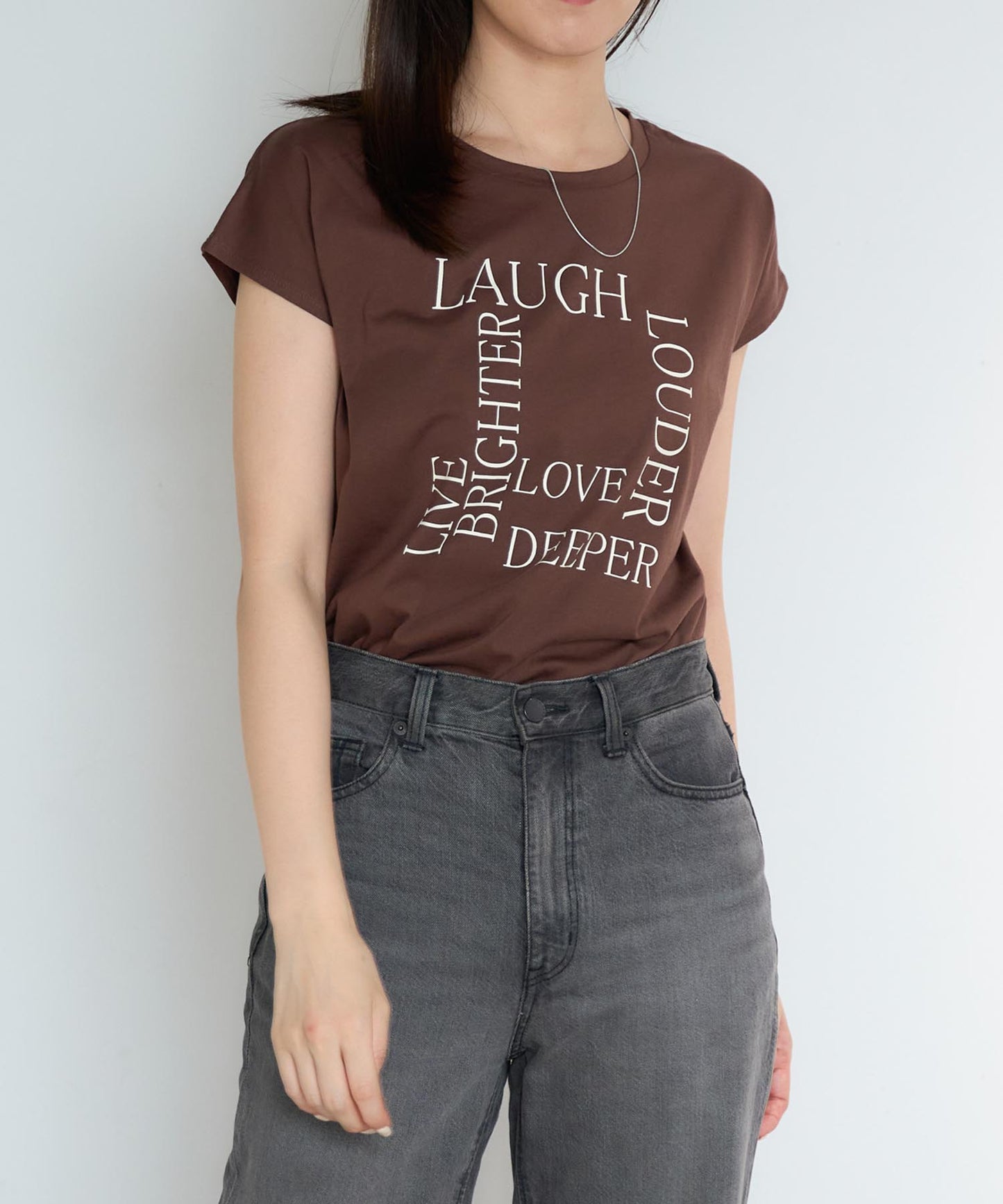 スクエアロゴ フレンチスリーブTシャツ/サイロ コットンTシャツ