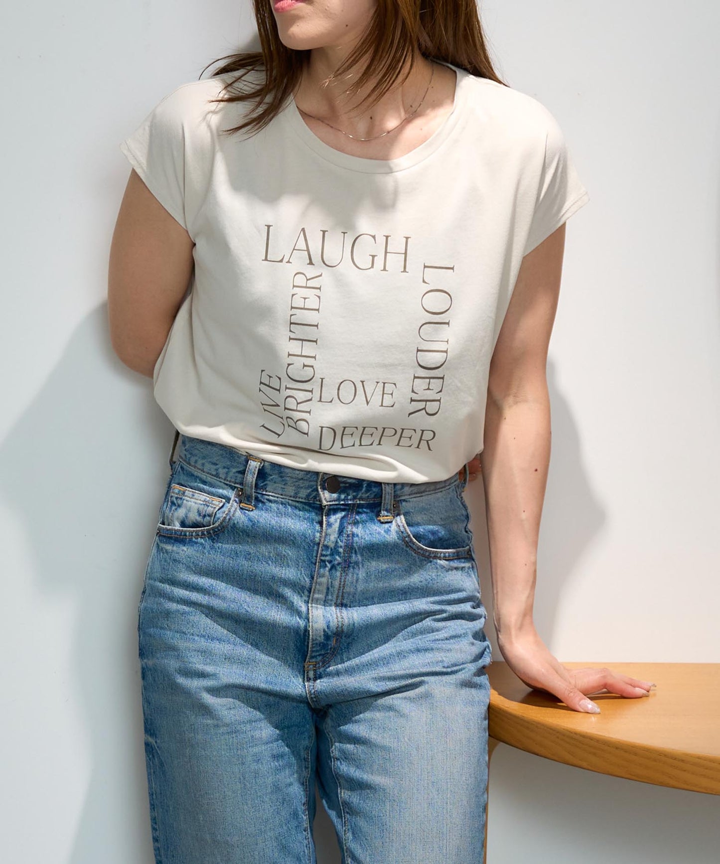 スクエアロゴ フレンチスリーブTシャツ/サイロ コットンTシャツ