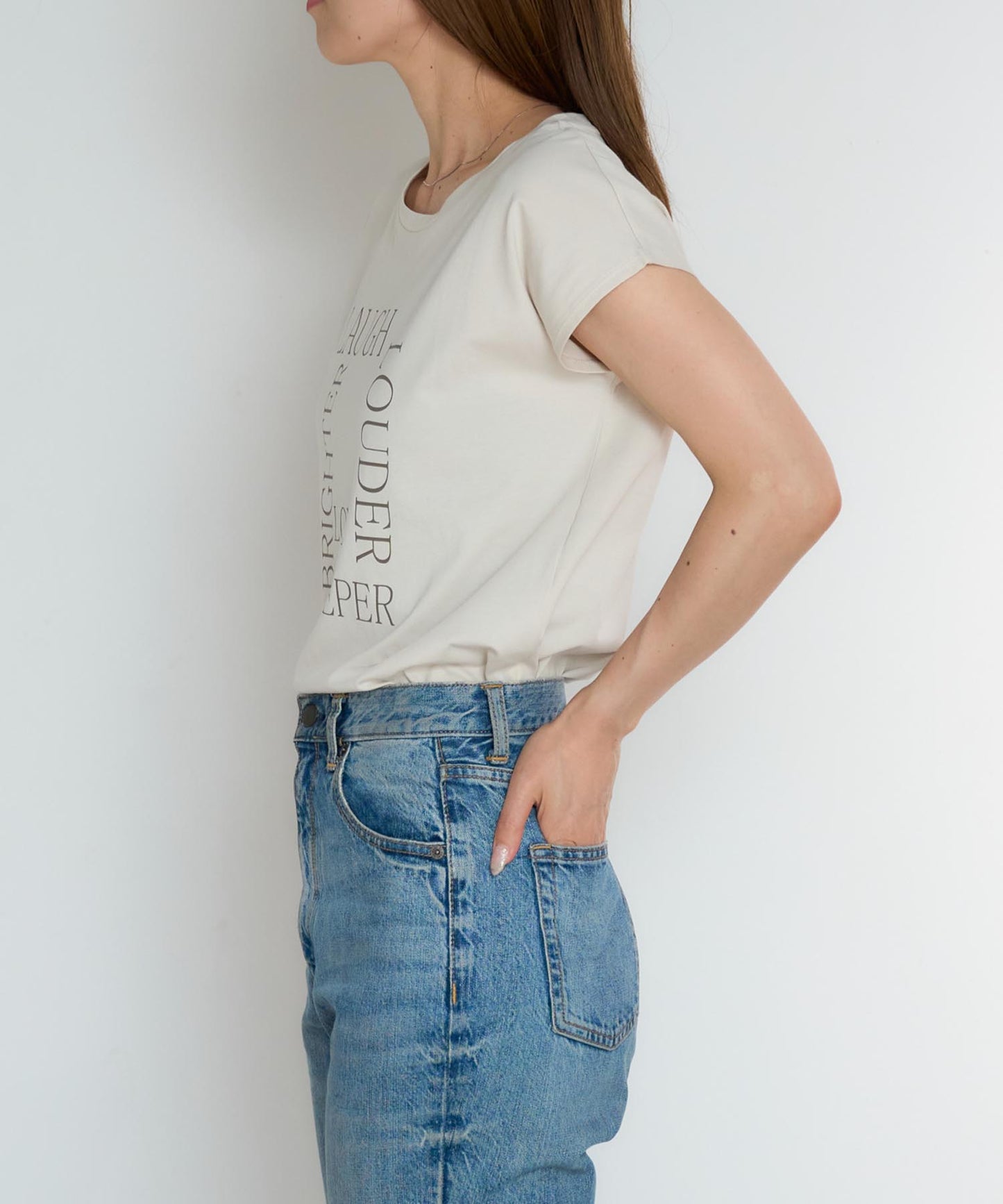 スクエアロゴ フレンチスリーブTシャツ/サイロ コットンTシャツ