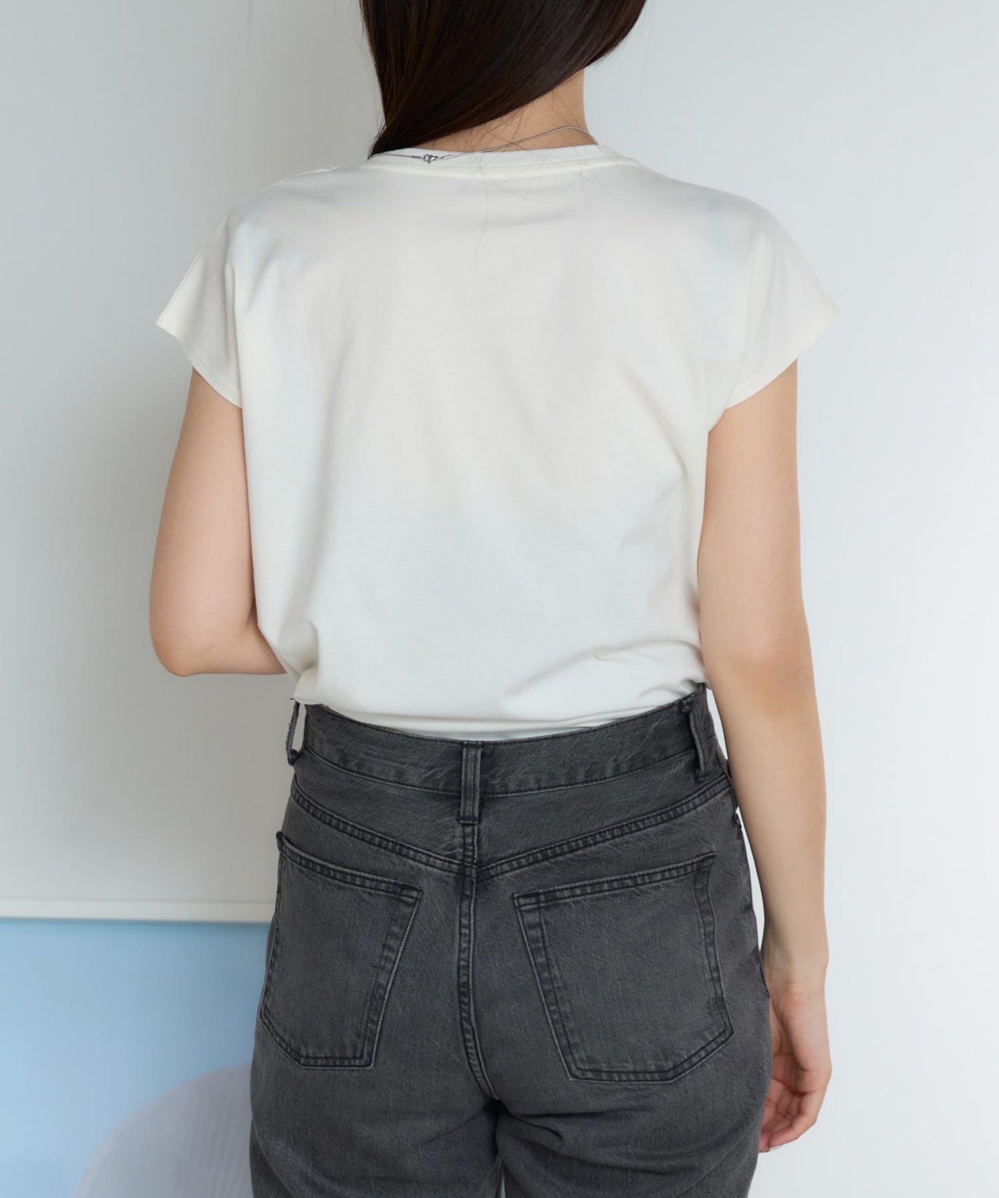フロントロゴ フレンチスリーブTシャツ/サイロ コットンTシャツ