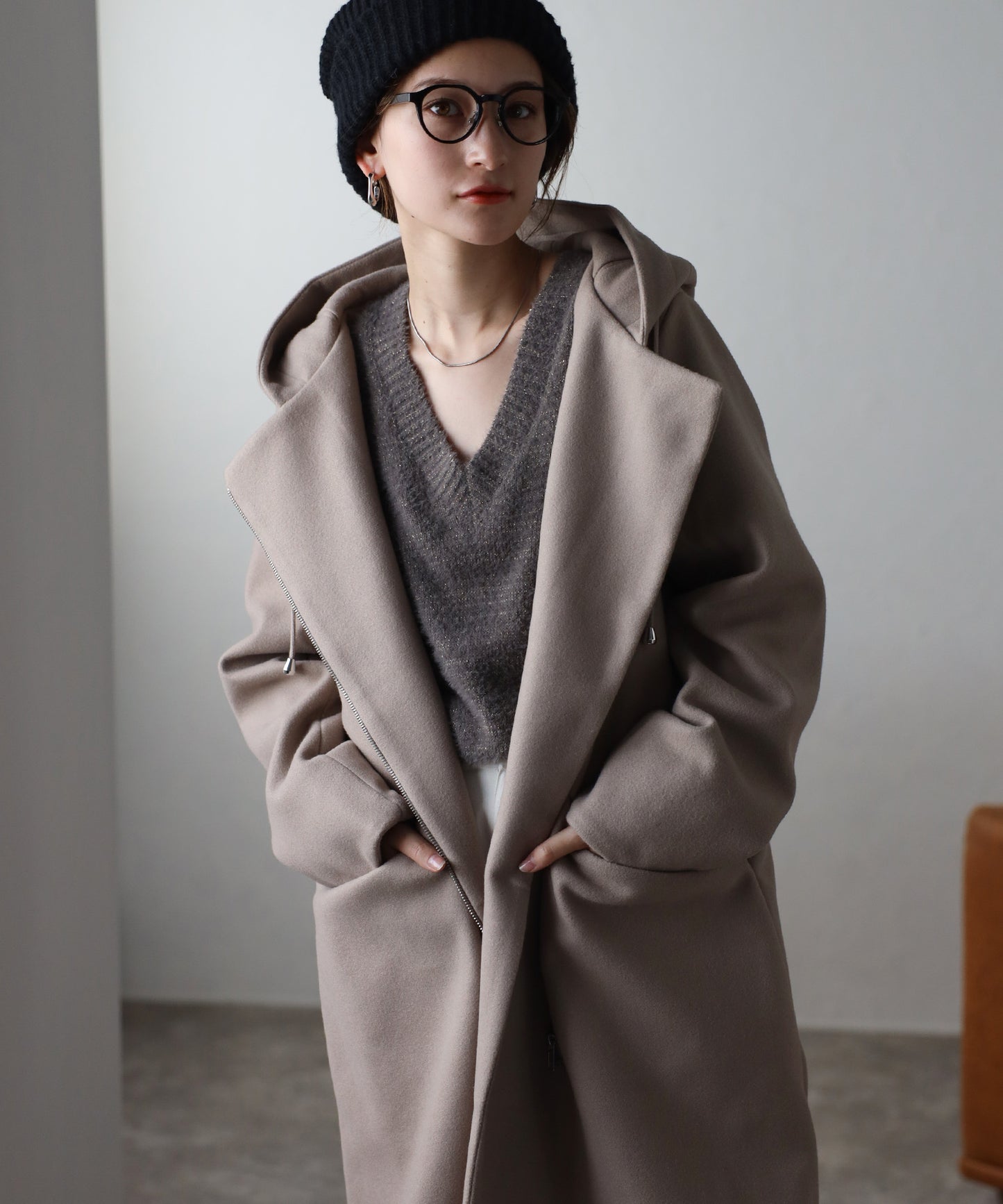 フード付ジップコート