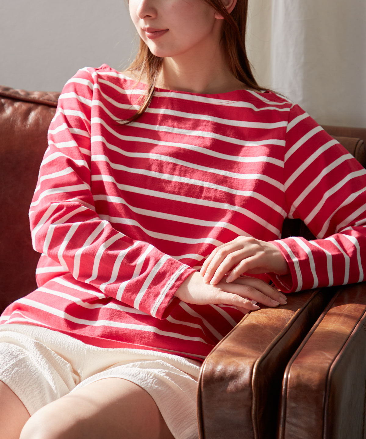 ボートネックボーダーTEE