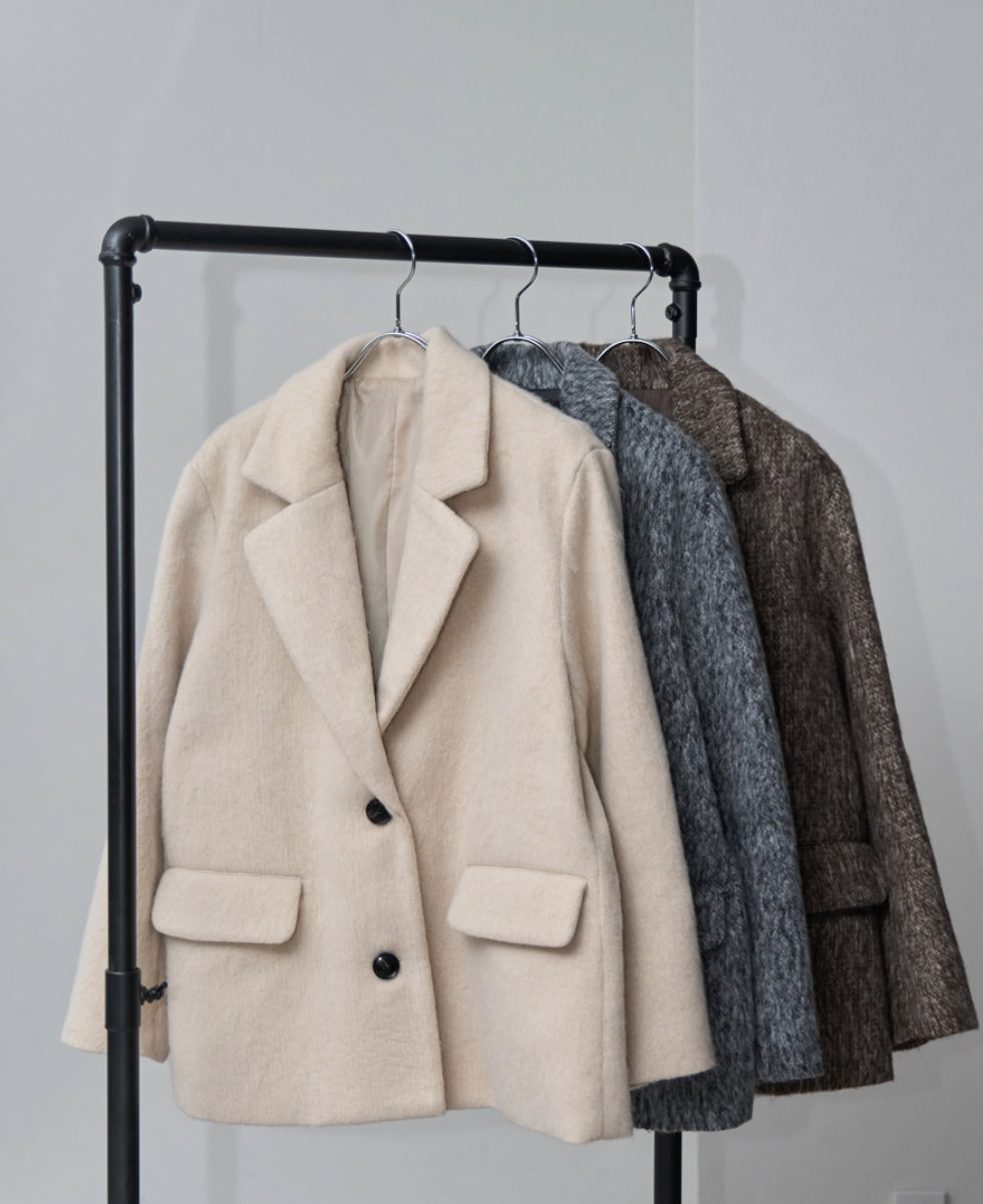 シャギーテーラードジャケット