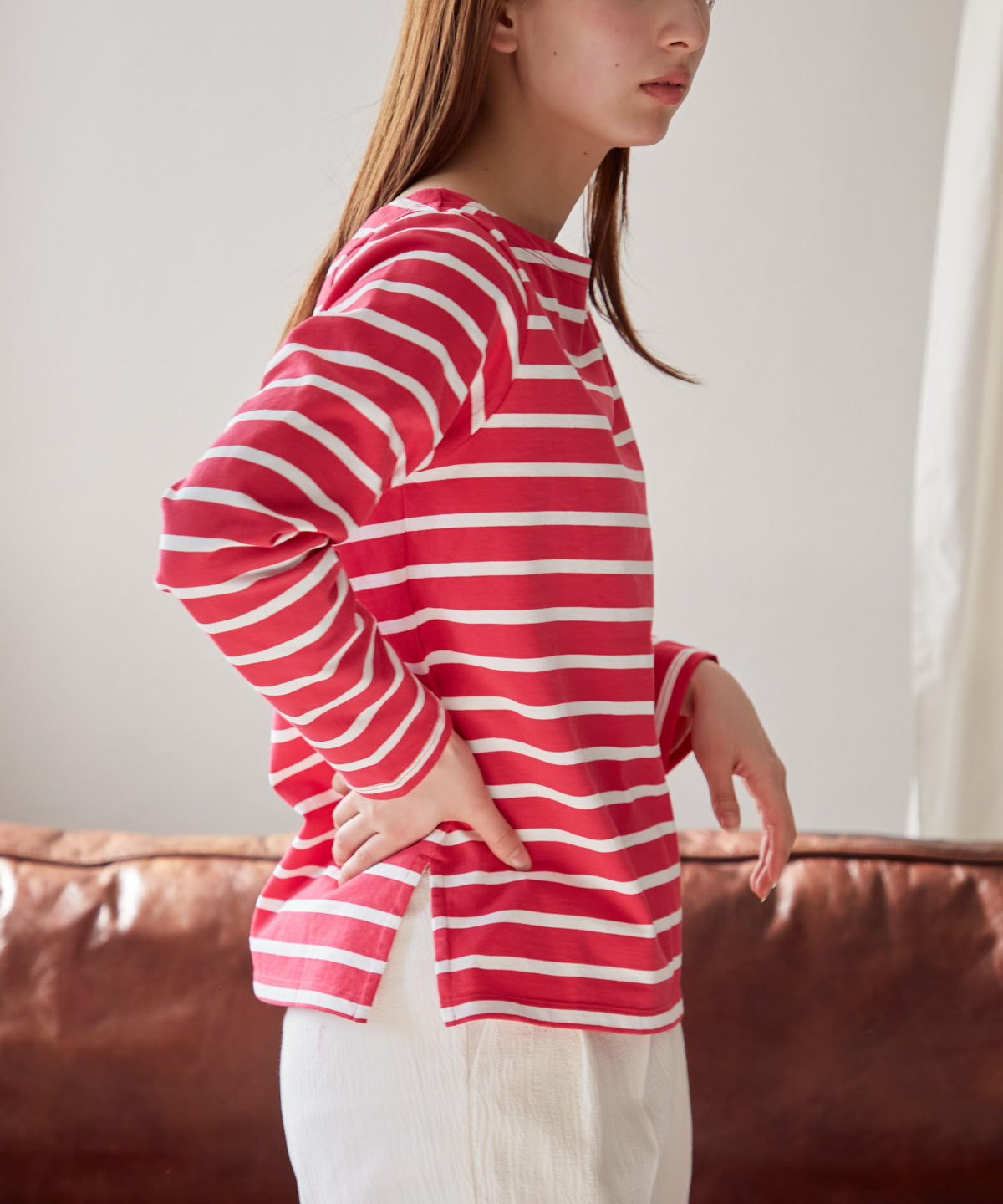 ボートネックボーダーTEE