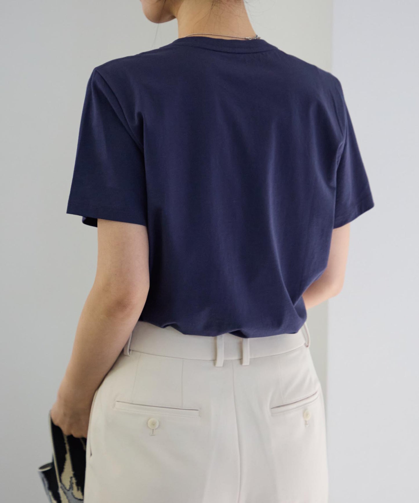 胸元フロントプリント 半袖サイロTシャツ