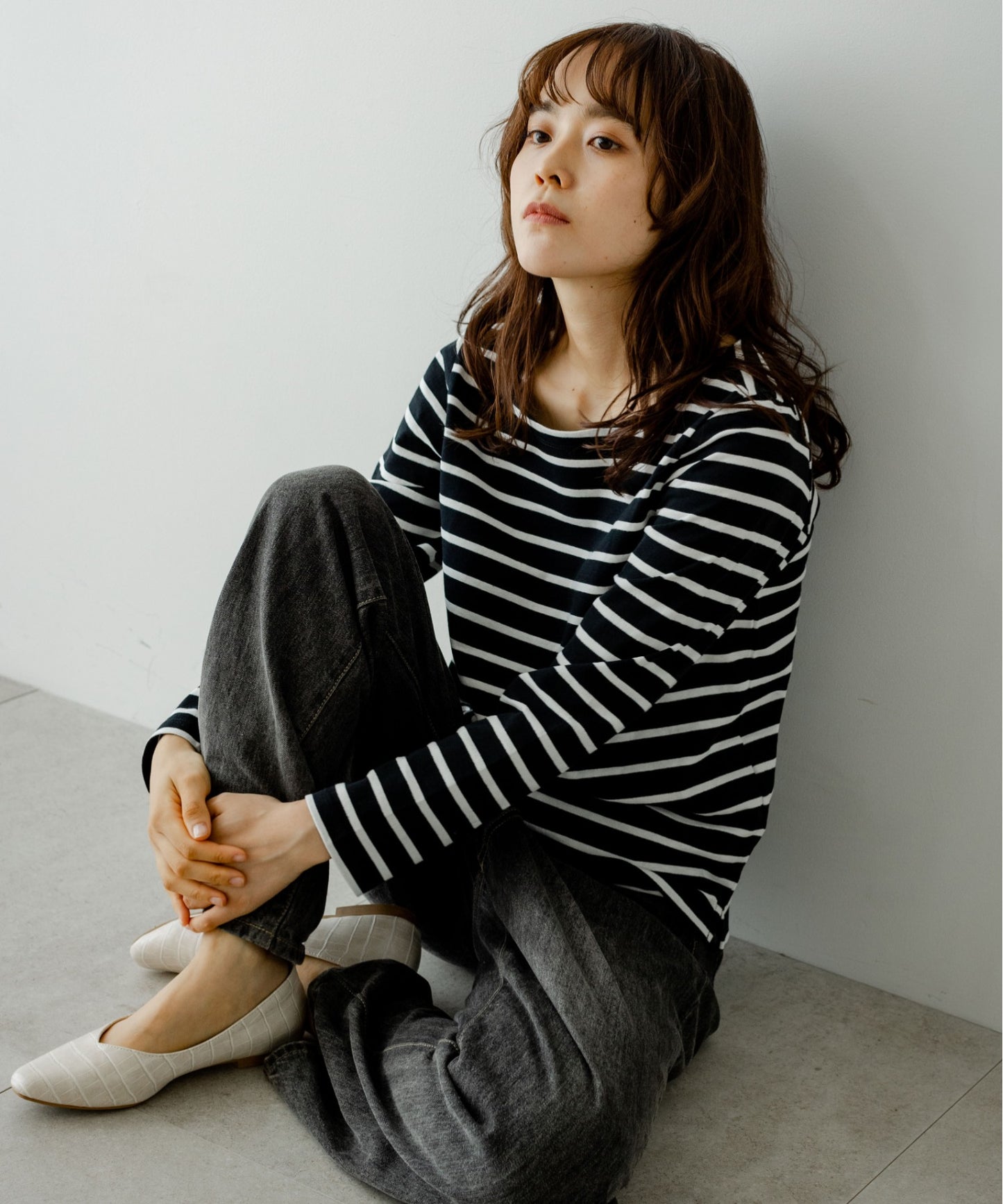 ボートネックボーダーTEE