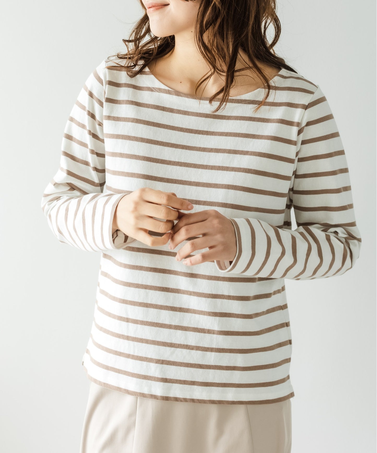 ボートネックボーダーTEE