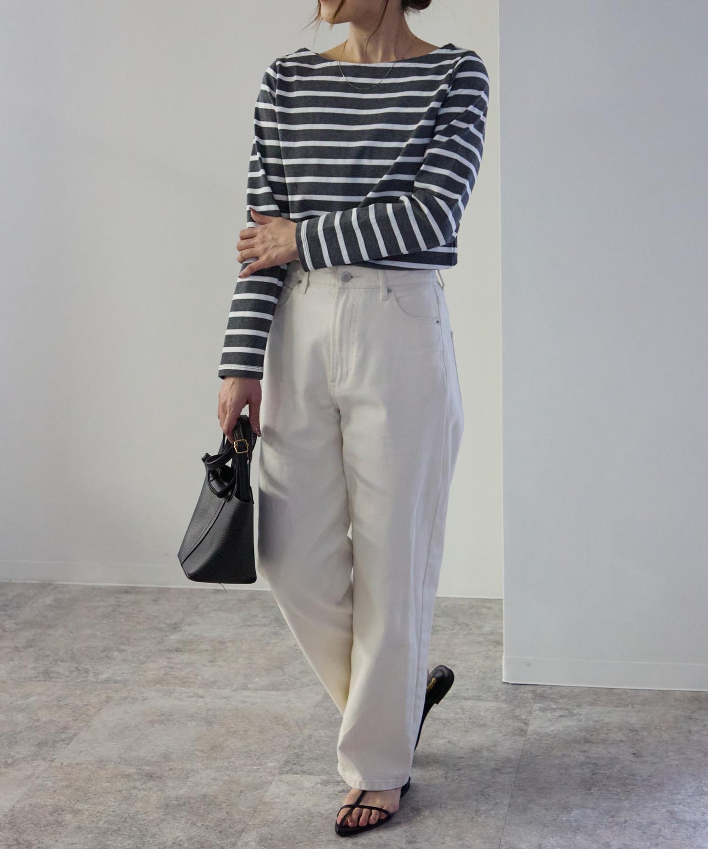 ボートネックボーダーTEE