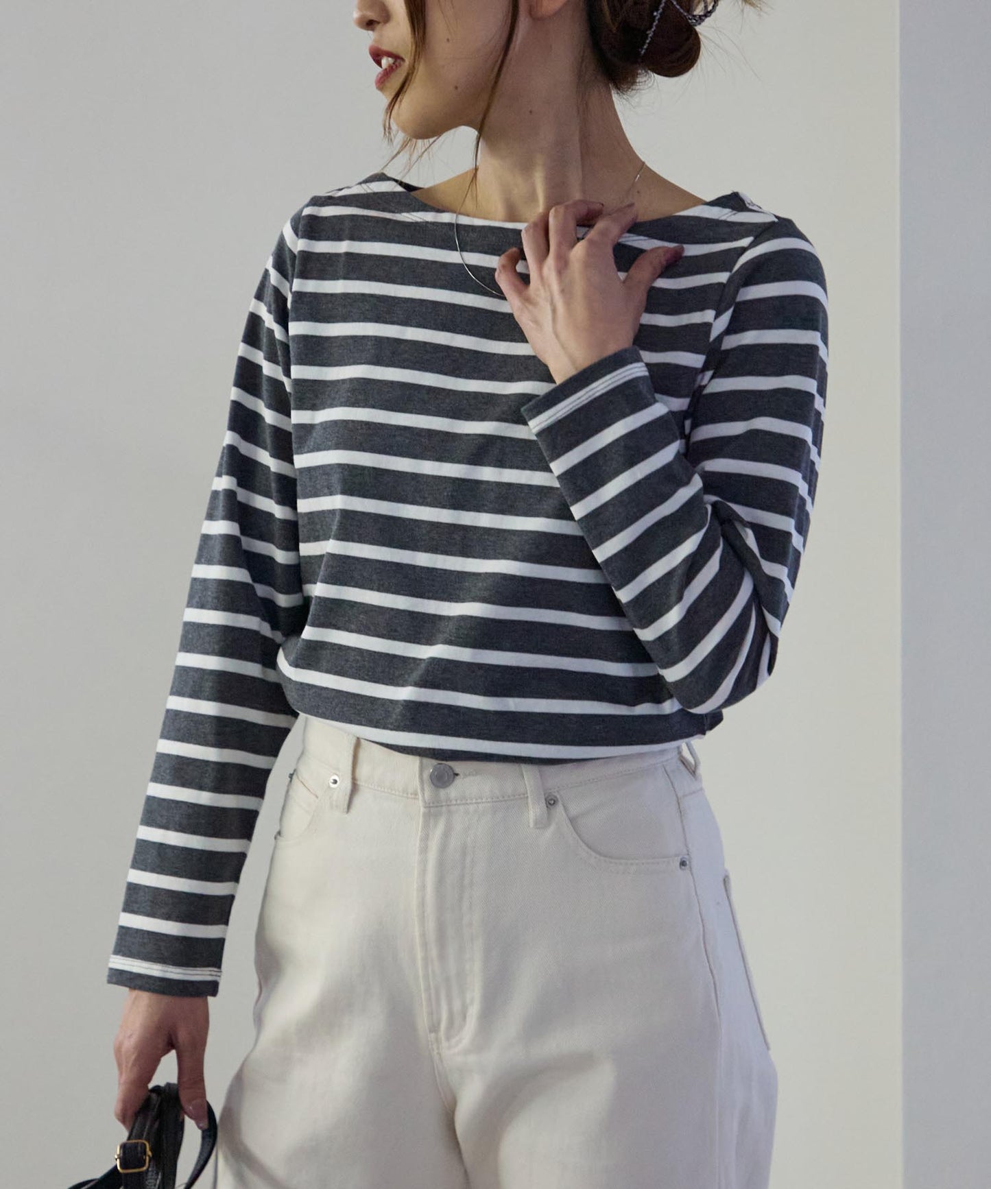 ボートネックボーダーTEE