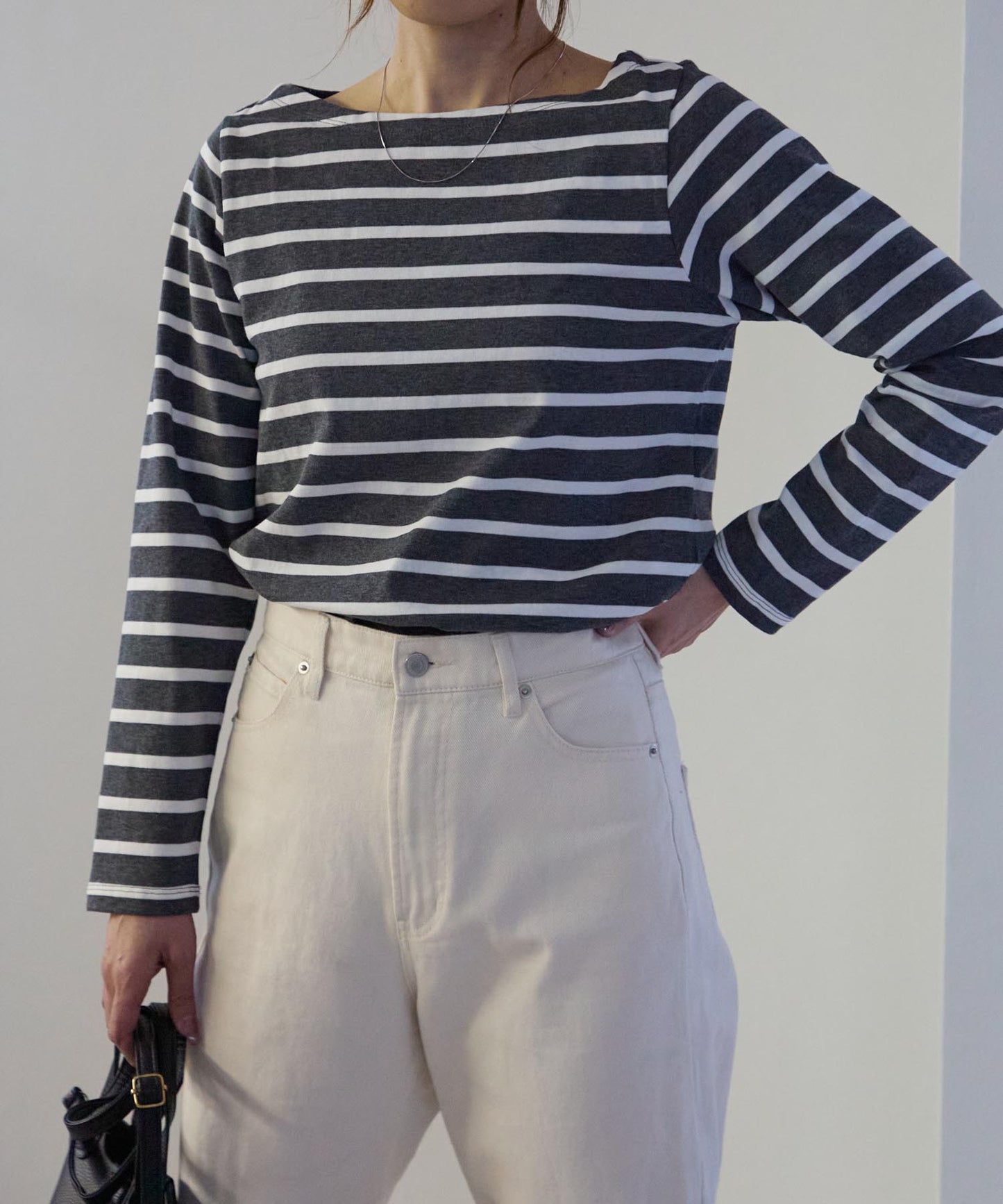 ボートネックボーダーTEE