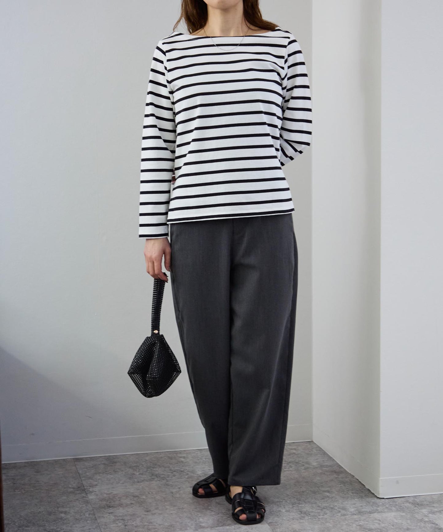 ボートネックボーダーTEE