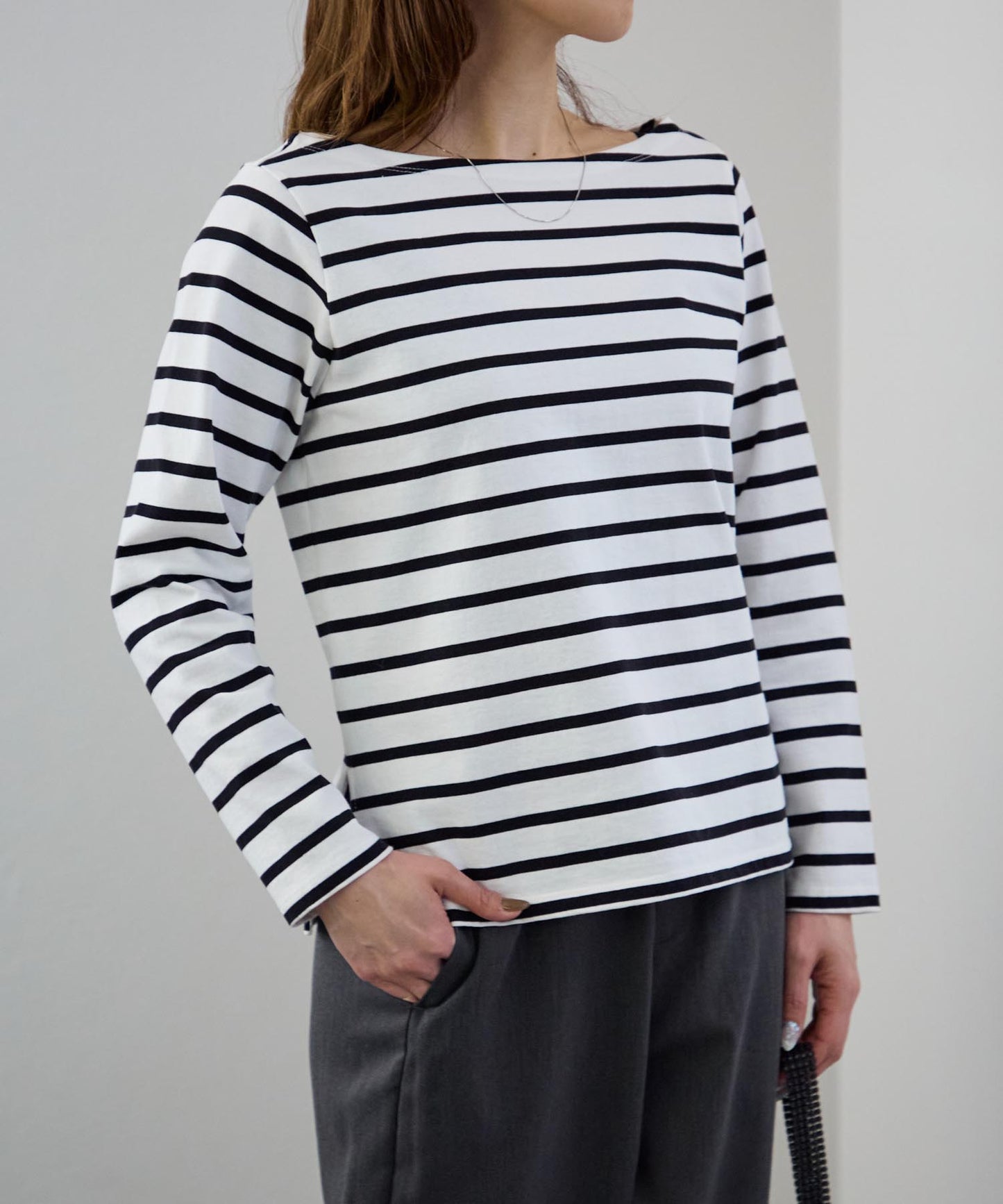 ボートネックボーダーTEE