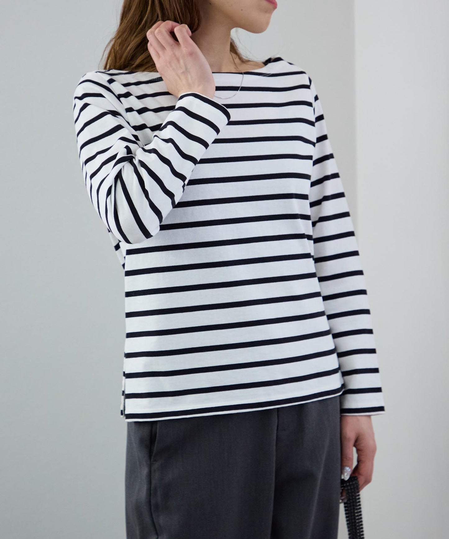 ボートネックボーダーTEE