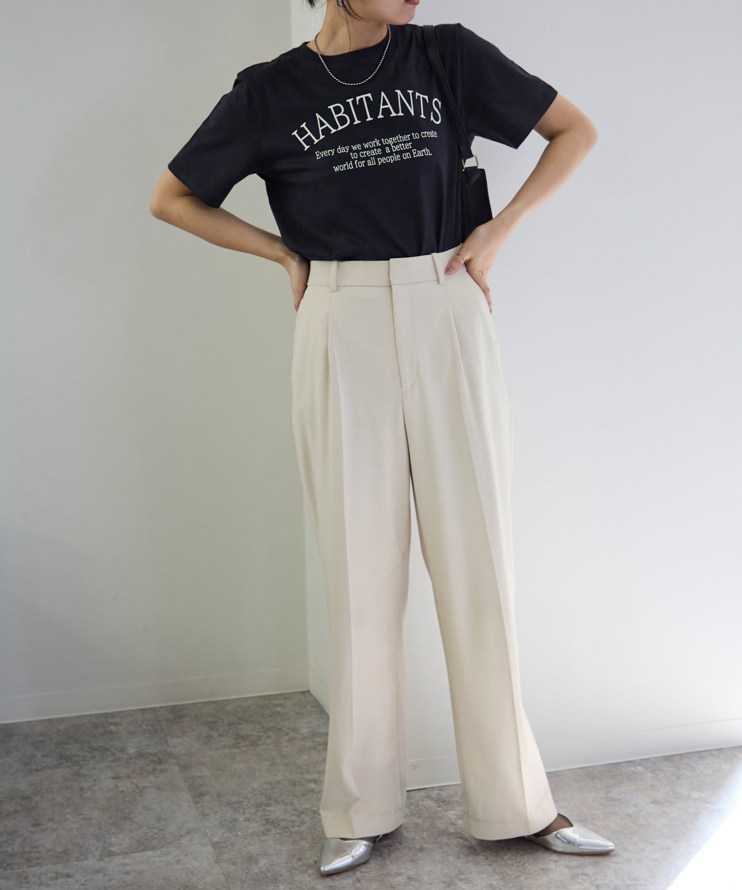 メッセージロゴ スーピマコットン半袖Tシャツ